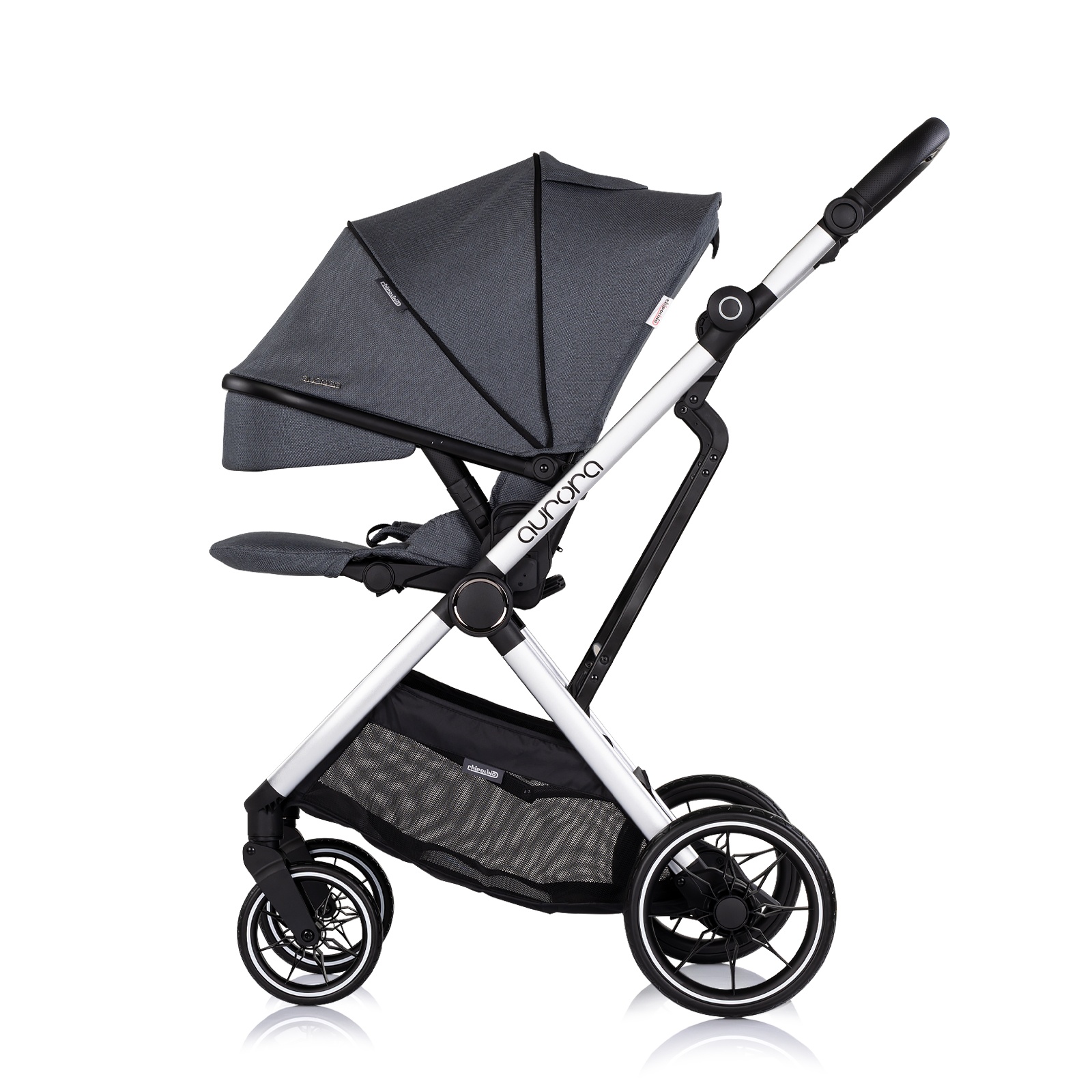 Детска количка 3 в 1 Chipolino Aurora, тъмносива