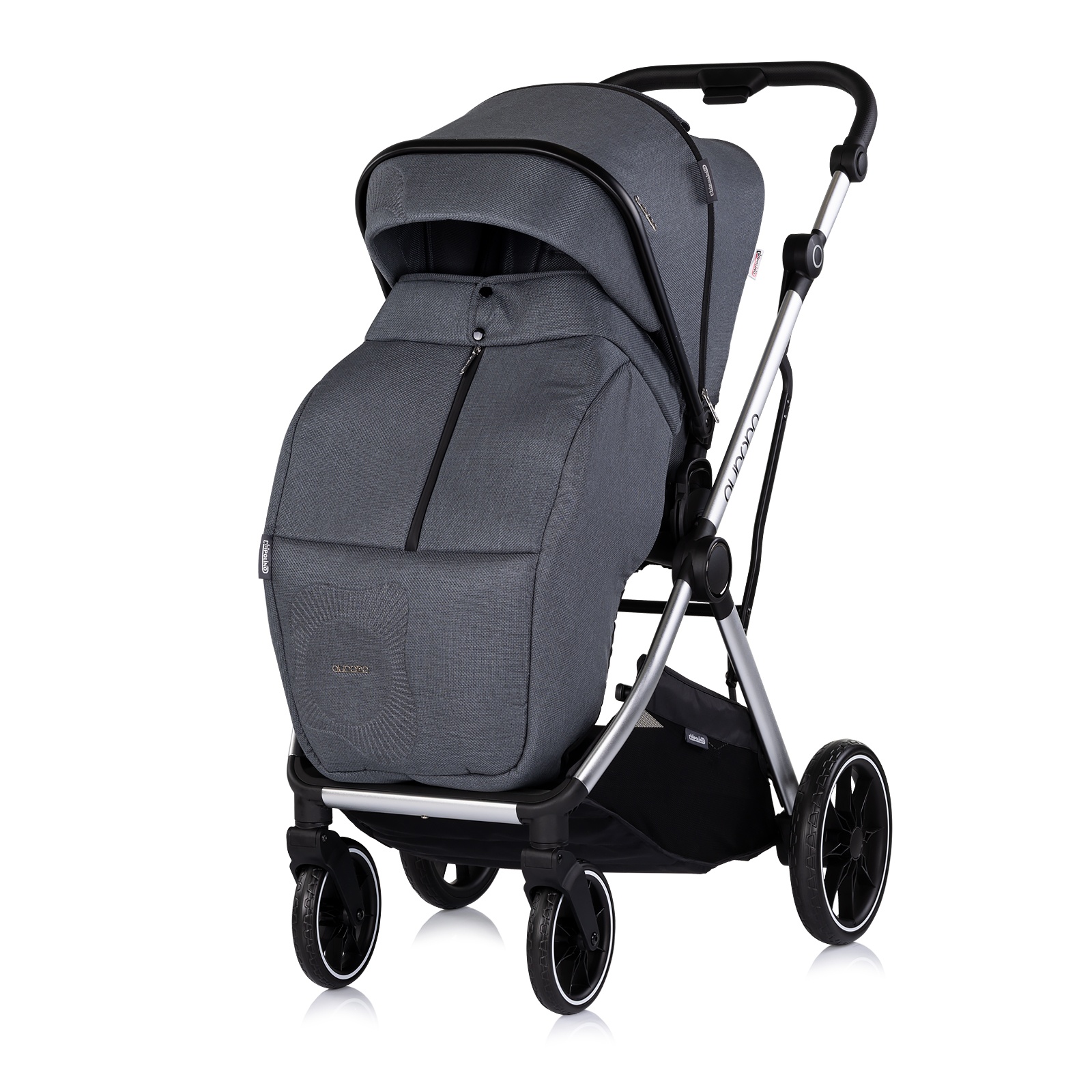 Детска количка 3 в 1 Chipolino Aurora, тъмносива