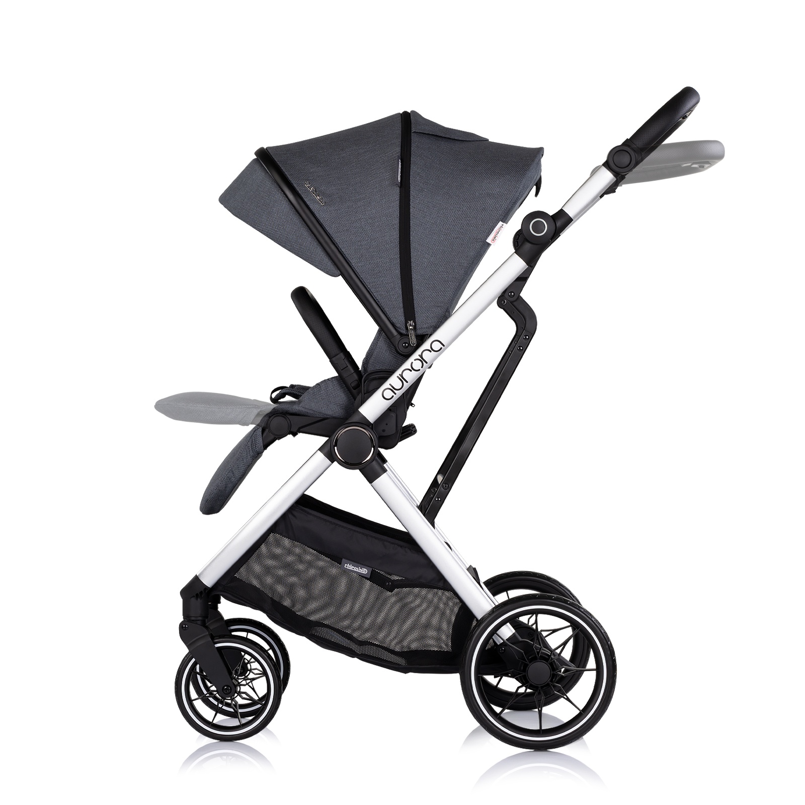 Детска количка 3 в 1 Chipolino Aurora, тъмносива