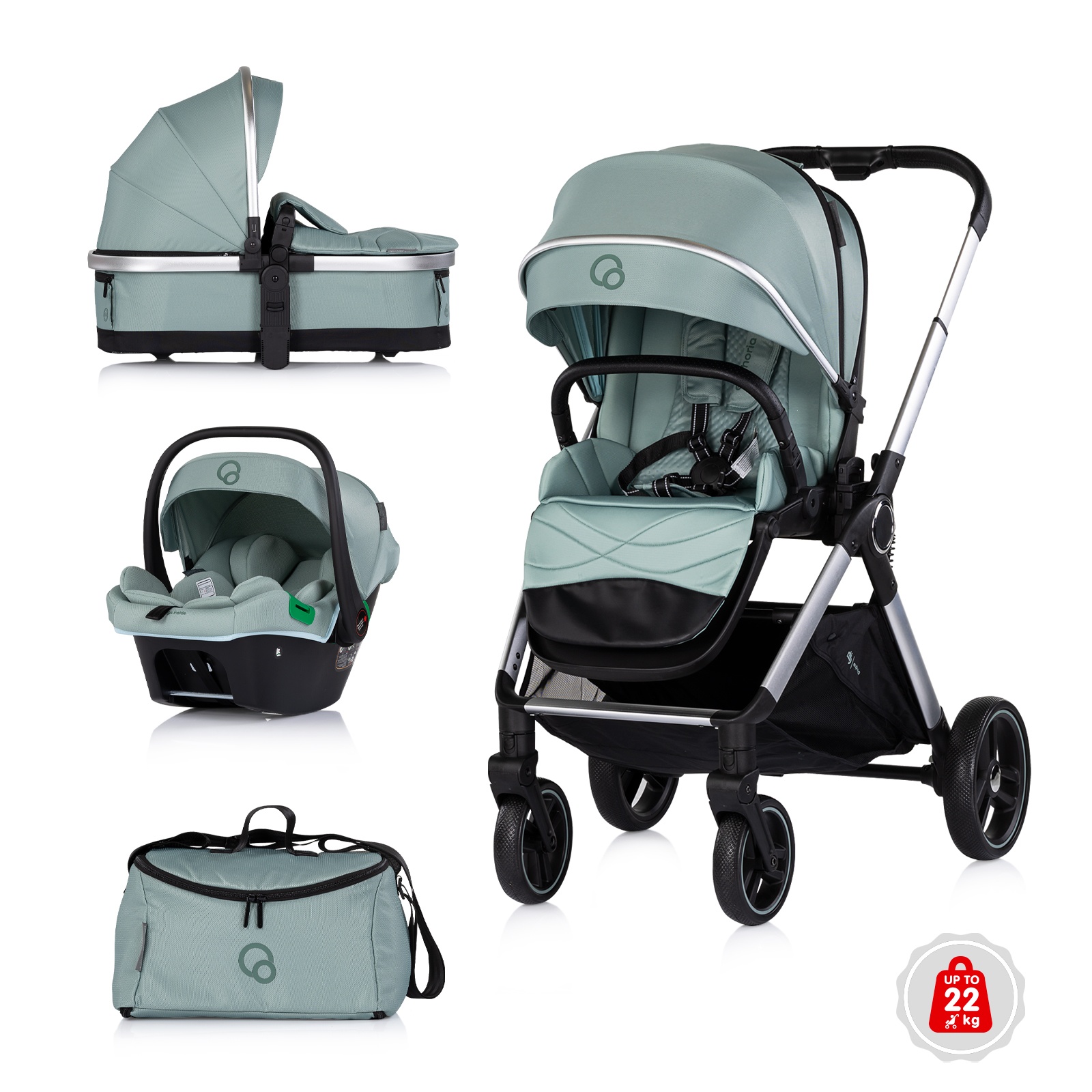 Детска количка 3 в 1 Chipolino Euphoria, матча