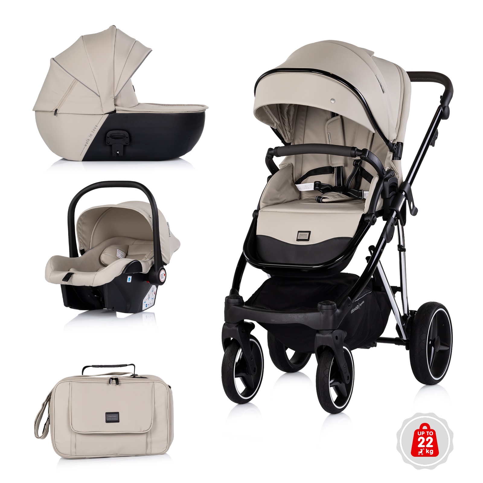 Детска количка 3 в 1 Chipolino Imperium, кашмир
