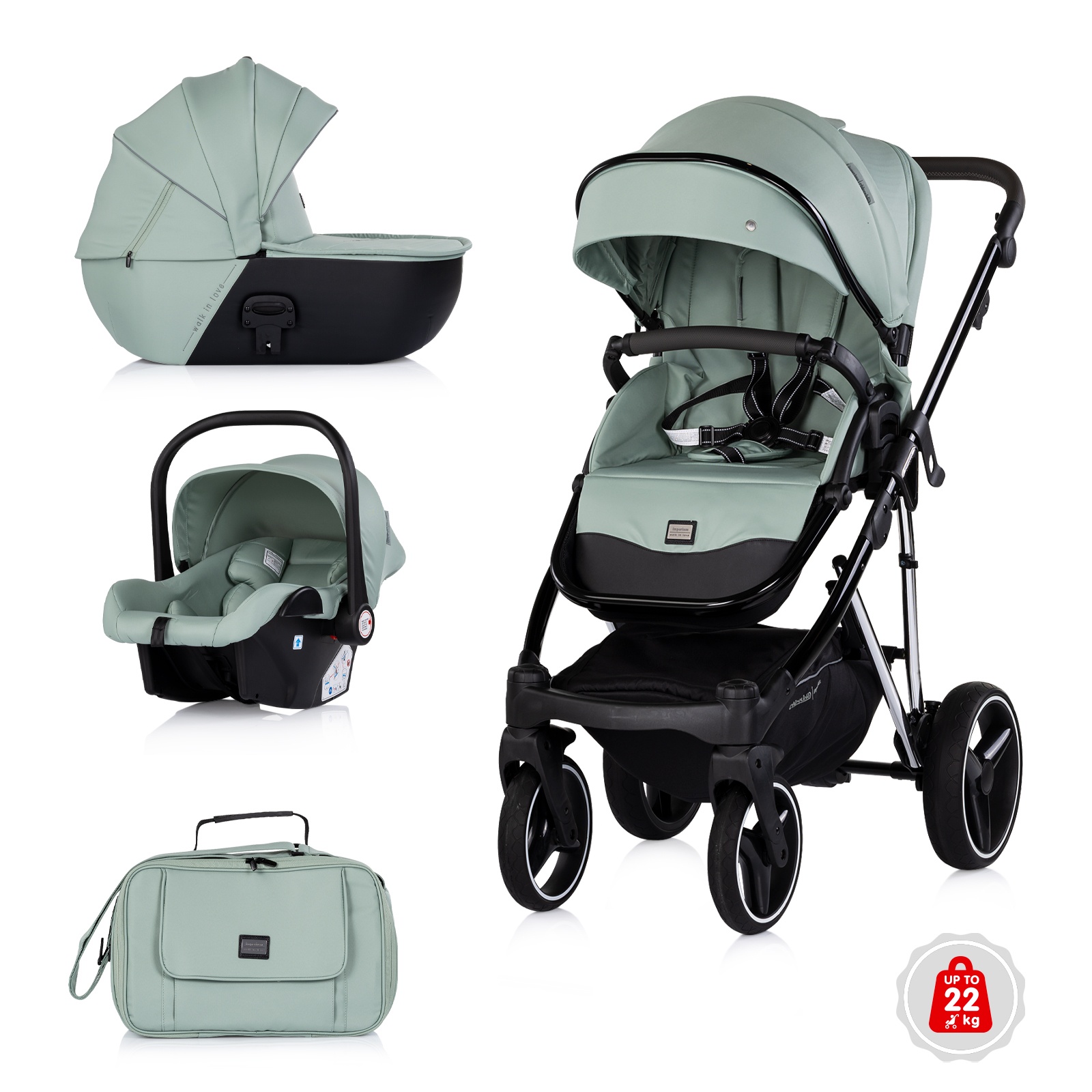 Детска количка 3 в 1 Chipolino Imperium, матча