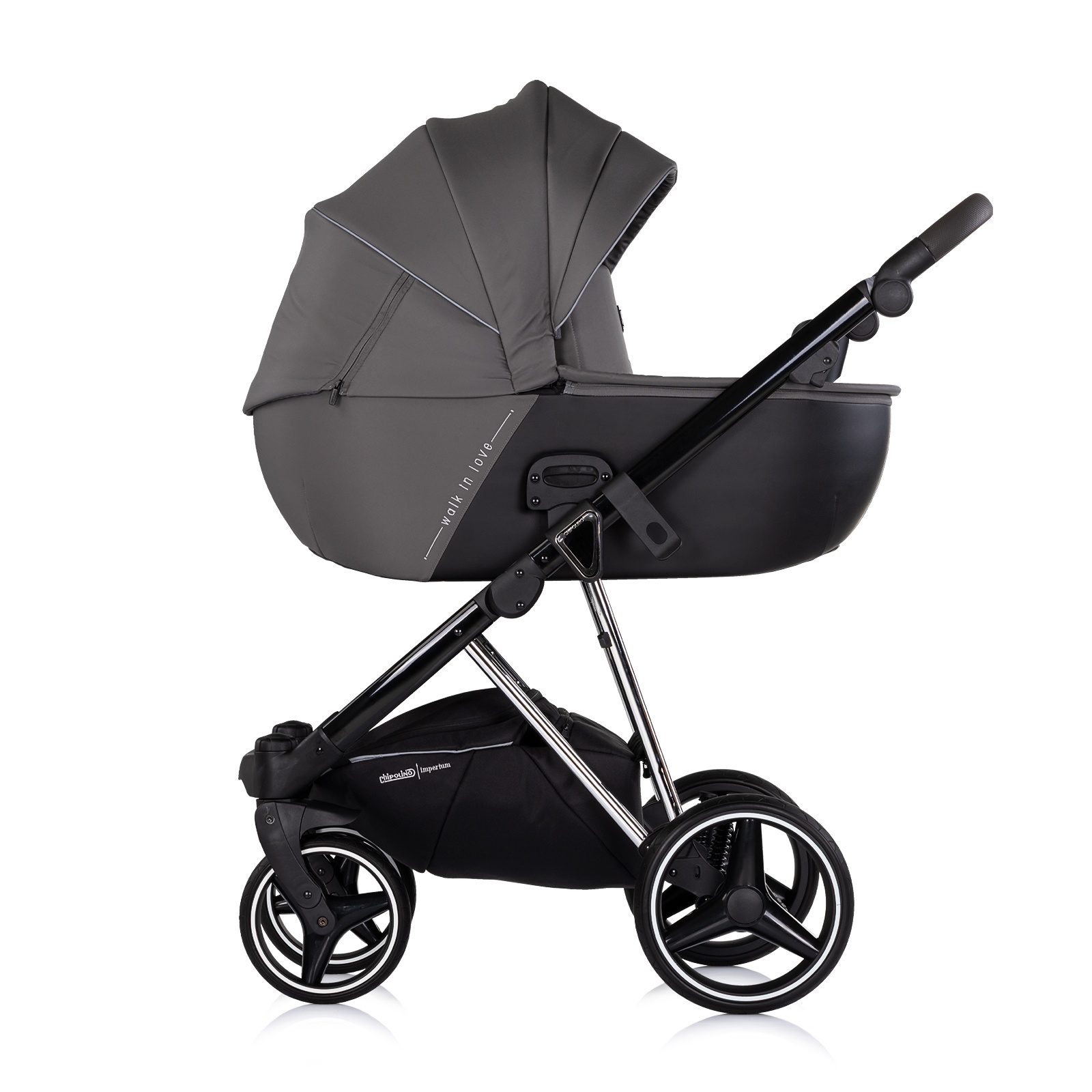 Детска количка 3 в 1 Chipolino Imperium, тъмносива
