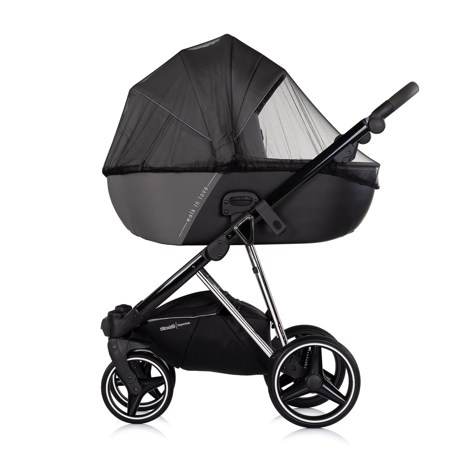 Детска количка 3 в 1 Chipolino Imperium, тъмносива