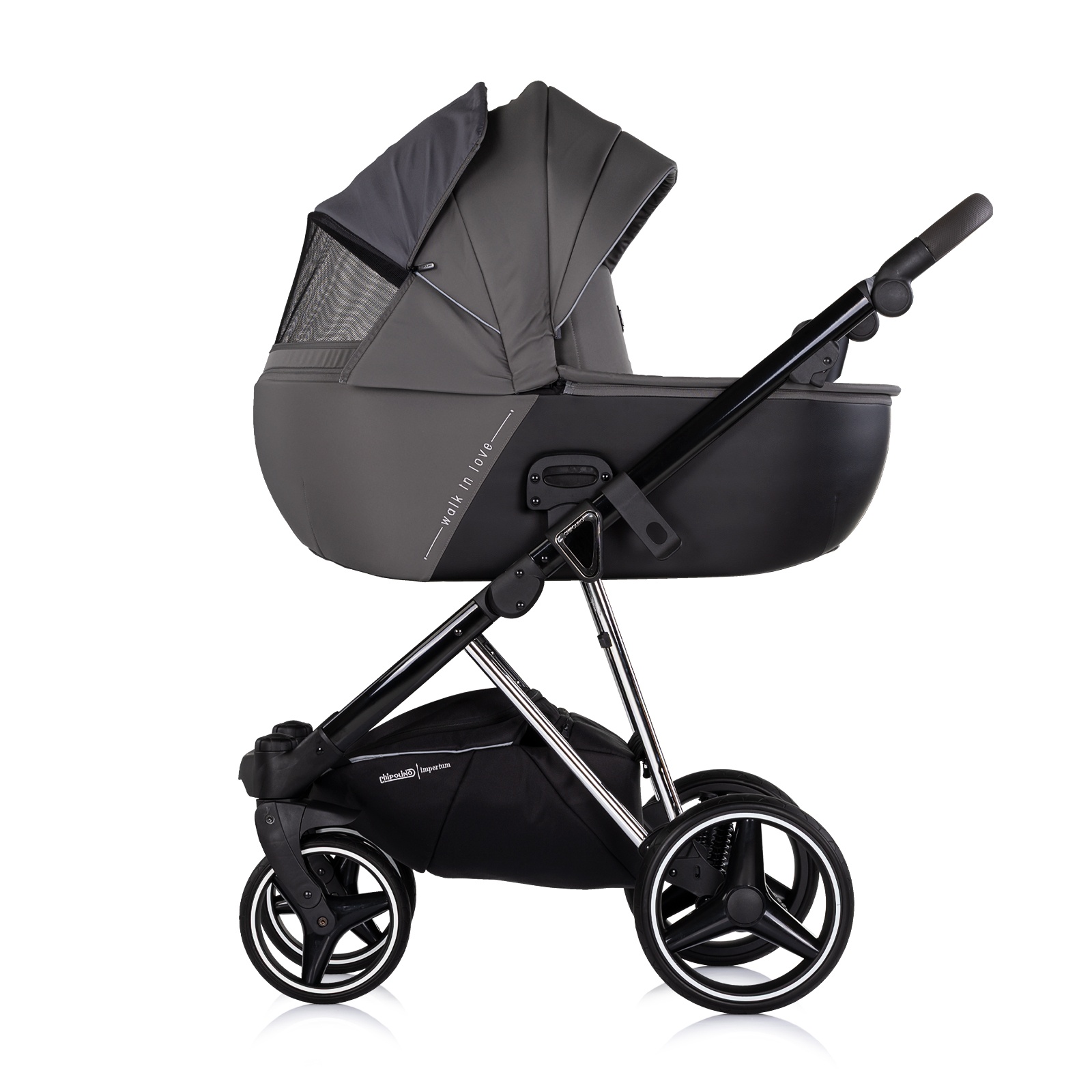 Детска количка 3 в 1 Chipolino Imperium, тъмносива