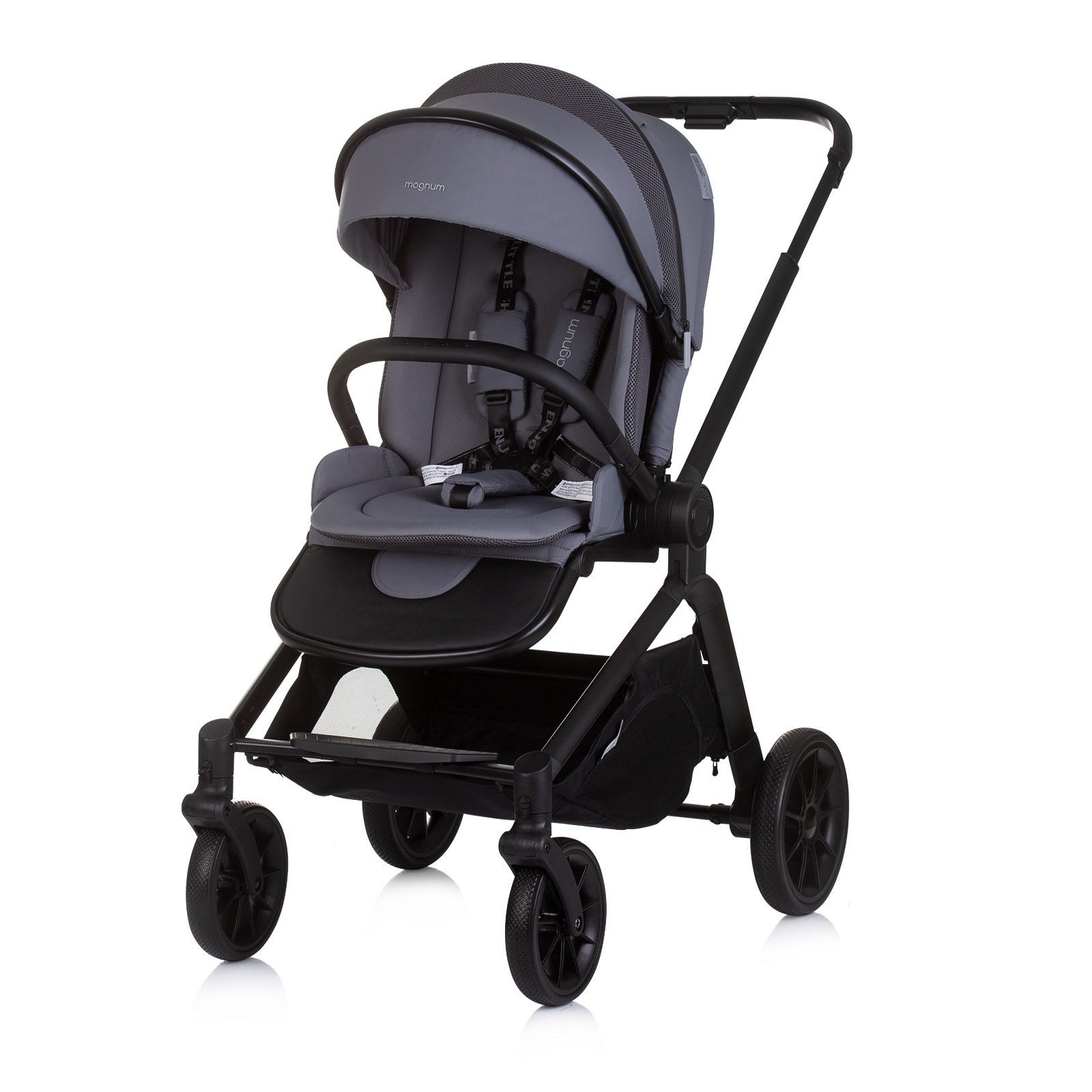 Детска количка 3 в 1 Chipolino Magnum, антрацит — снимка 6