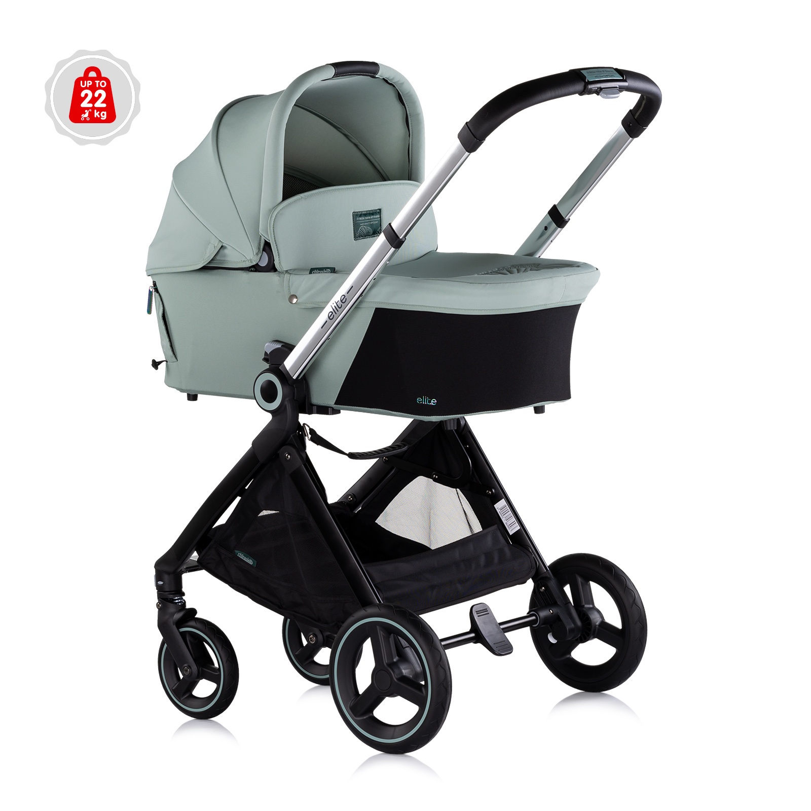 Детска количка 3 в 1 Chipolino Elite до 22 кг, босилек — снимка 3