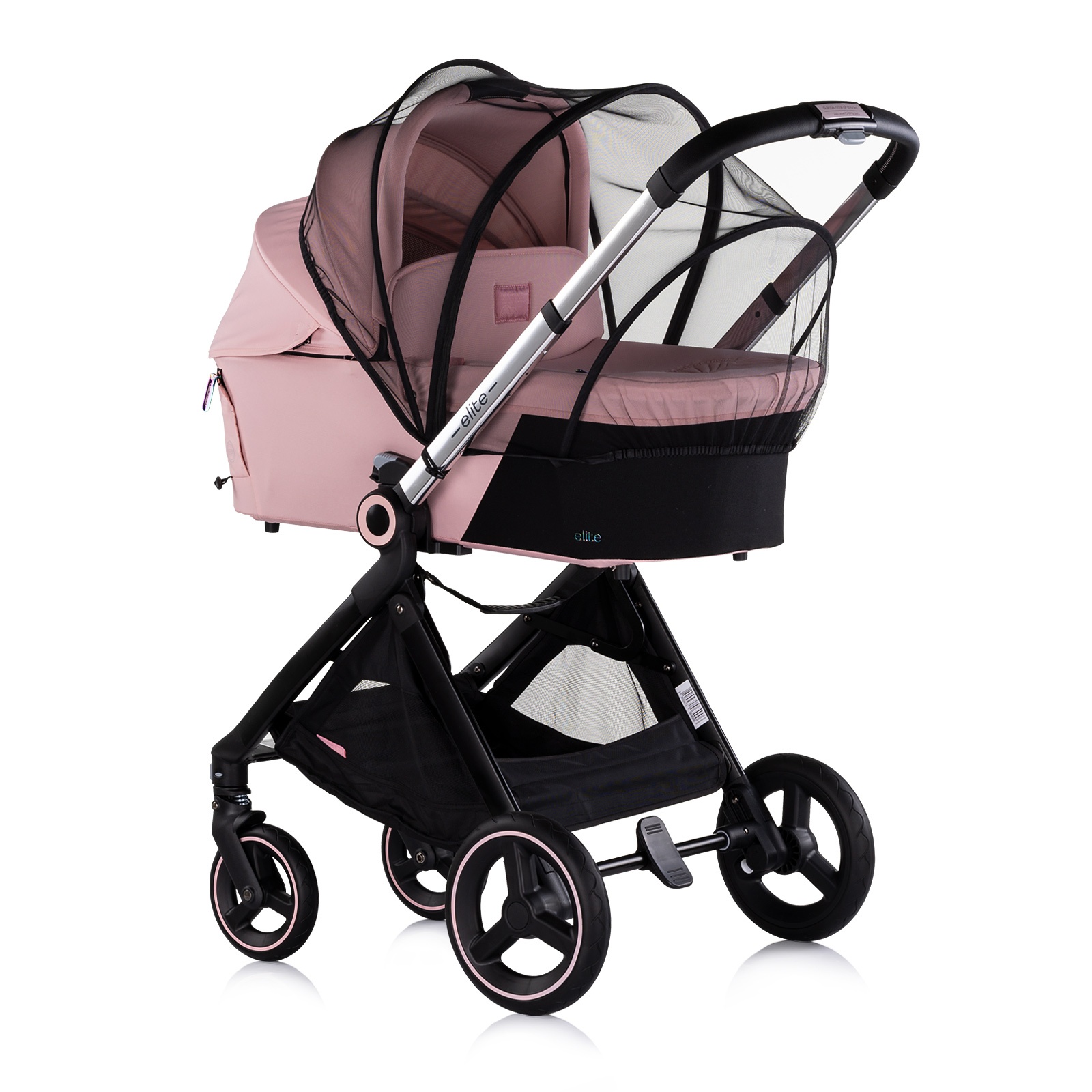 Детска количка 3 в 1 Chipolino Elite до 22 кг, розов маршмелоу — снимка 4