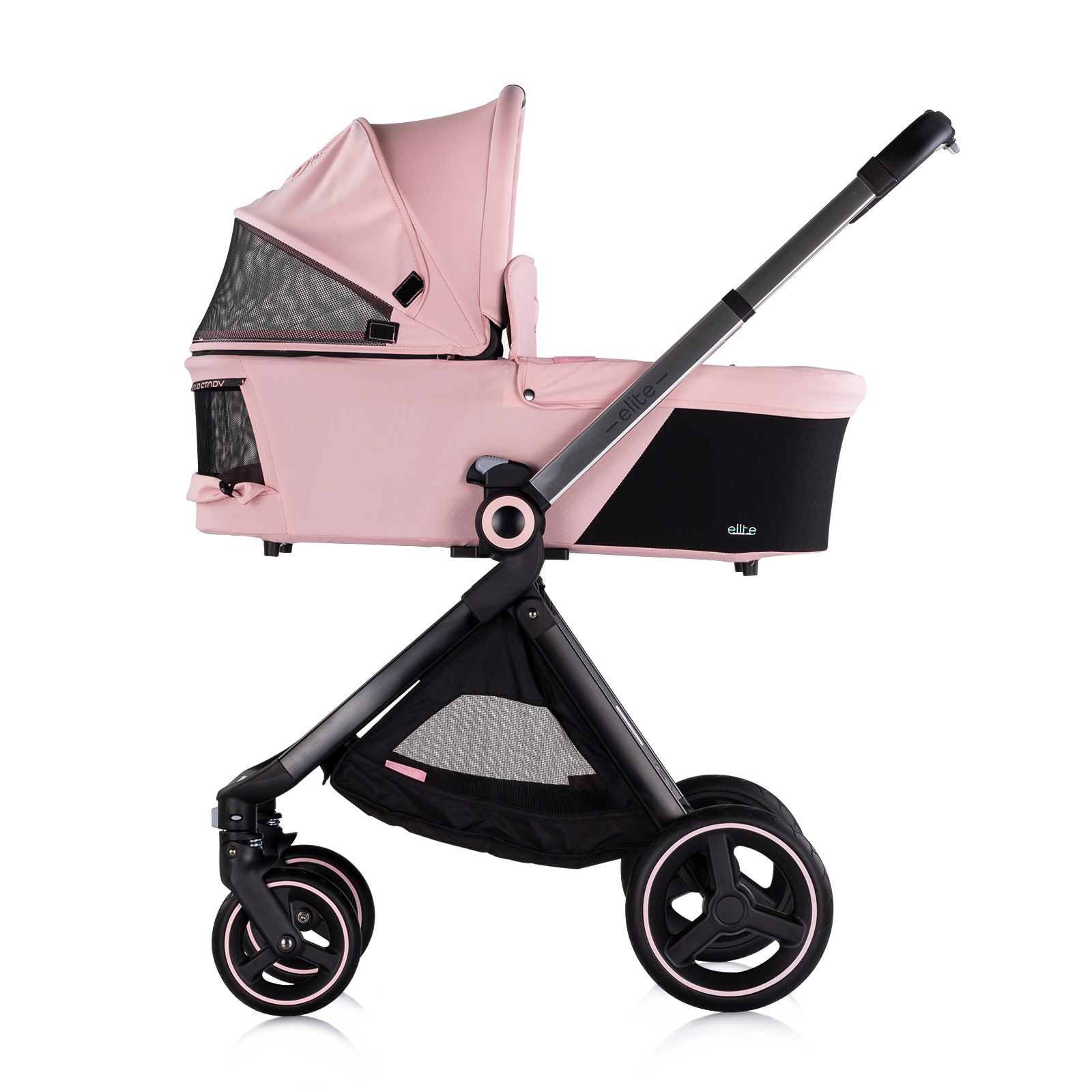 Детска количка 3 в 1 Chipolino Elite до 22 кг, розов маршмелоу — снимка 6