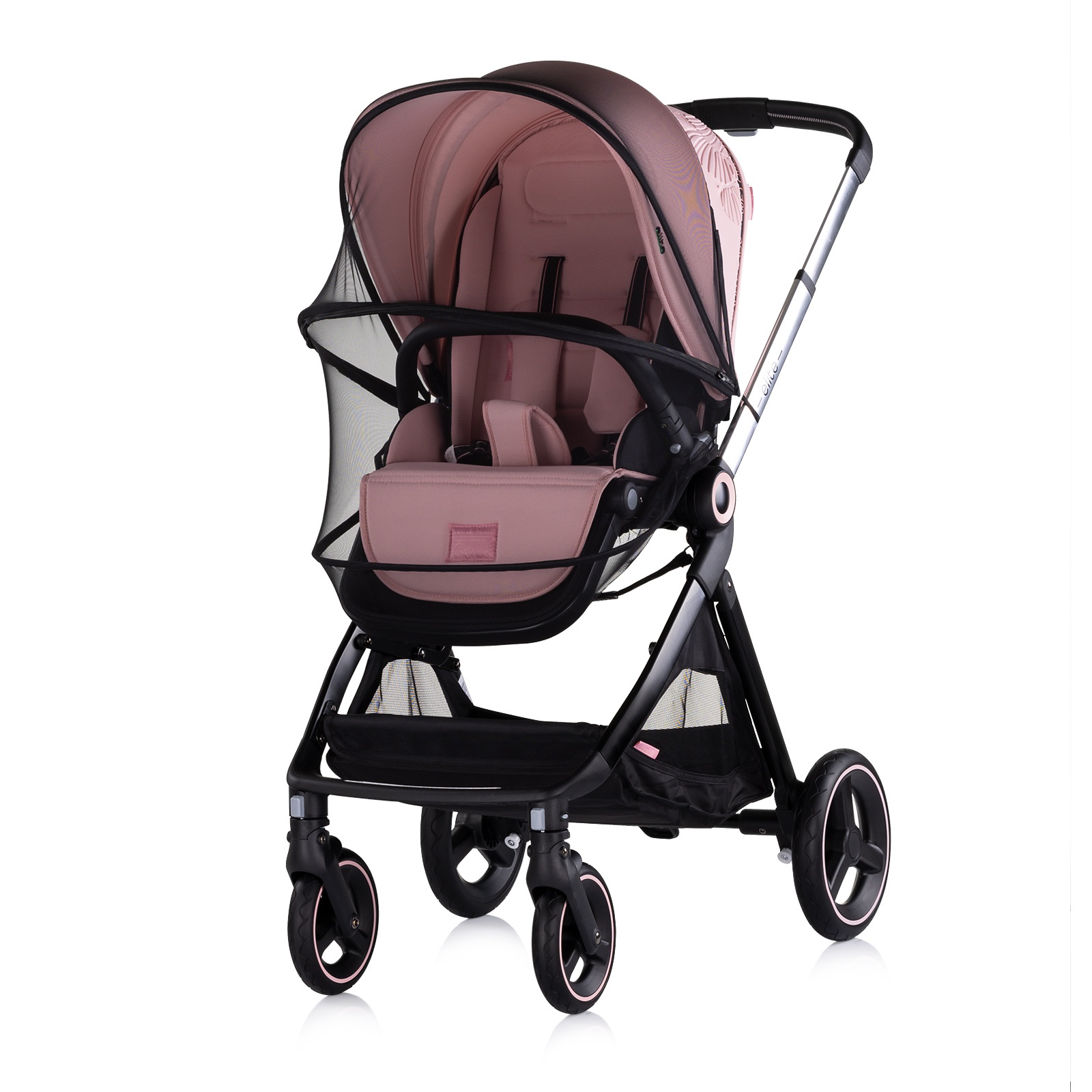 Детска количка 3 в 1 Chipolino Elite до 22 кг, розов маршмелоу — снимка 9