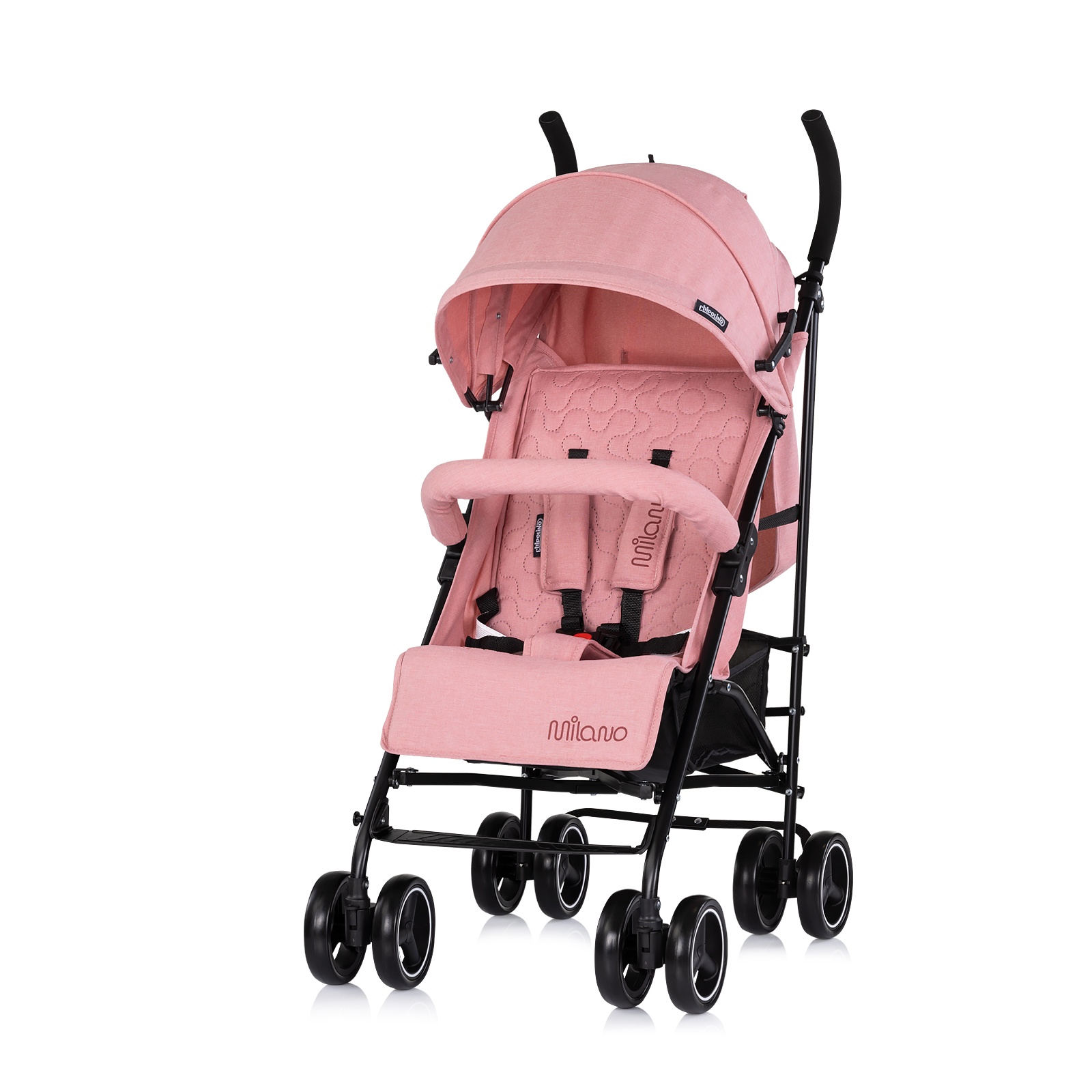 Лятна количка Chipolino Milano до 22 кг, пудрено розово