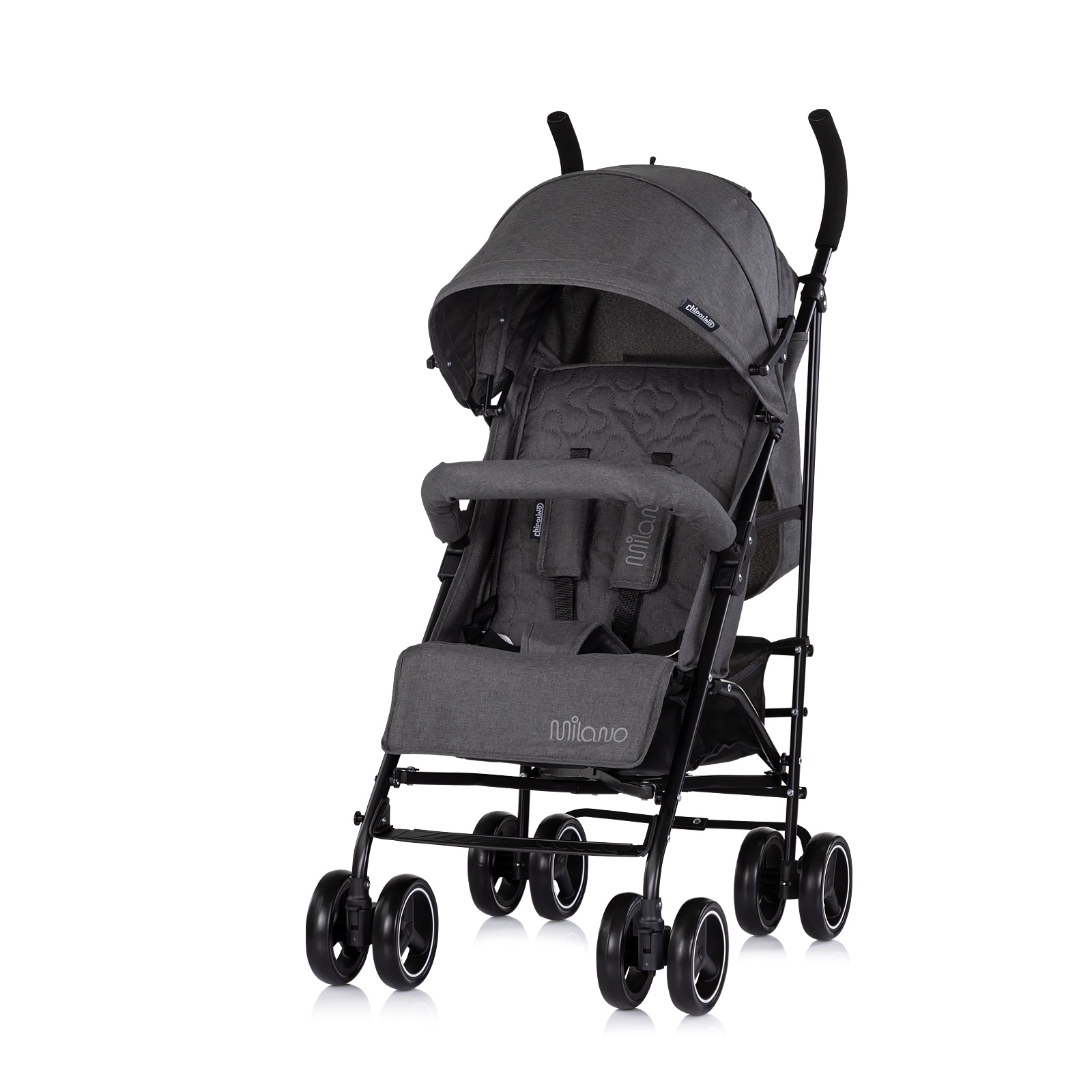 Лятна количка Chipolino Milano до 22 кг, тъмносиво