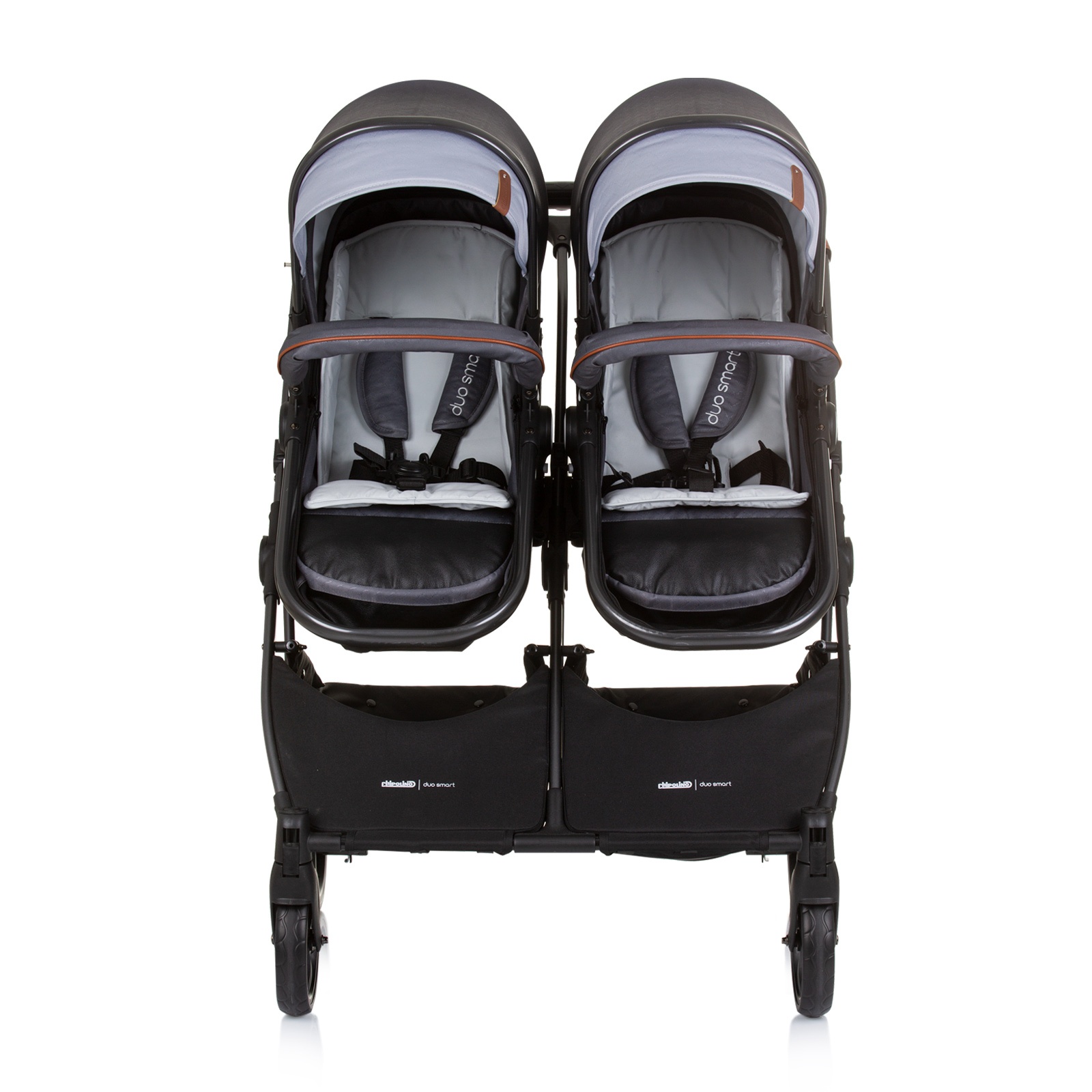 Количка за близнаци Chipolino Duo Smart, сребристосива — снимка 9
