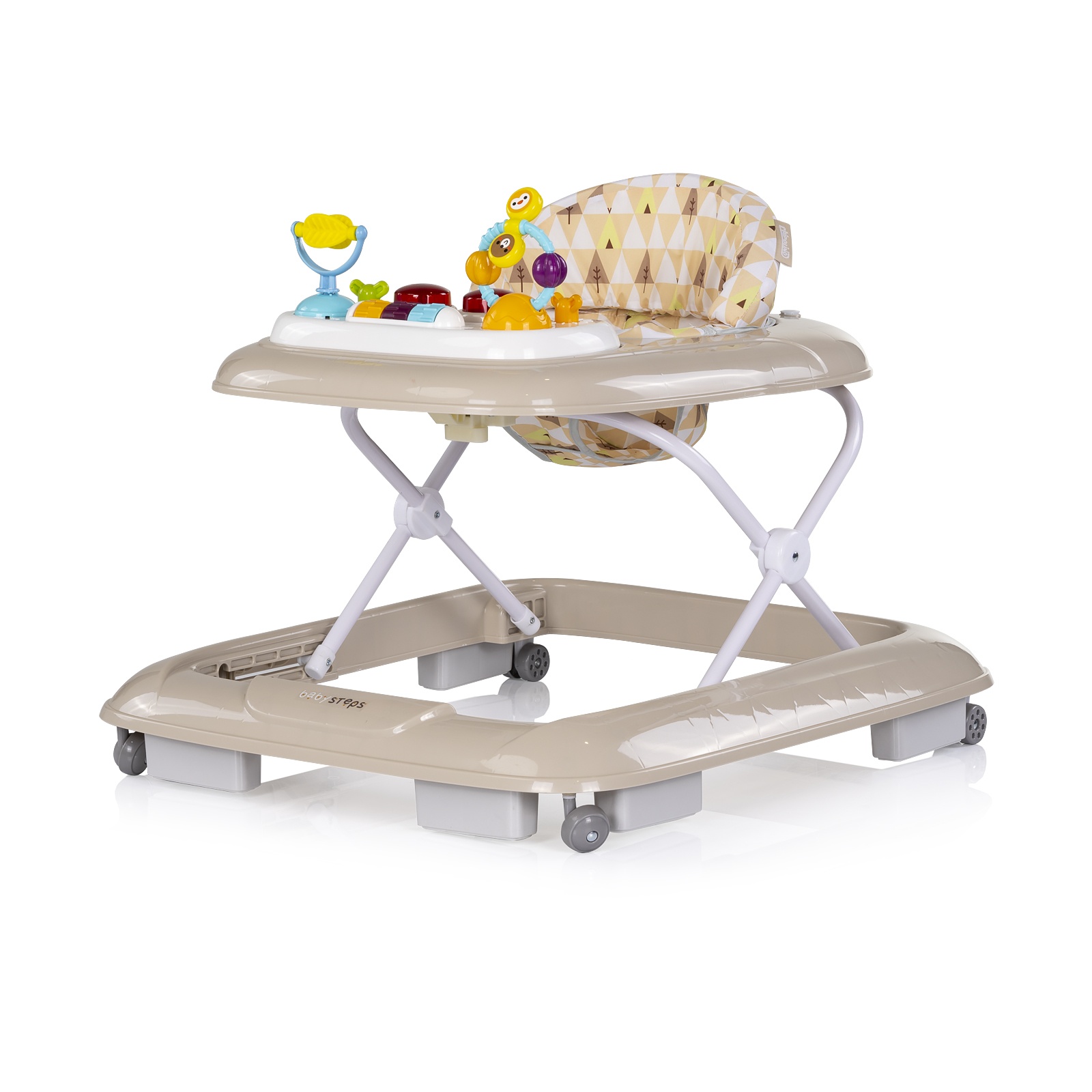 Бебешка проходилка Chipolino Baby Steps с музика, бежова