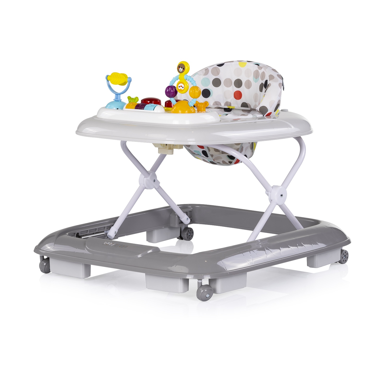 Бебешка проходилка Chipolino Baby Steps с музика, сива