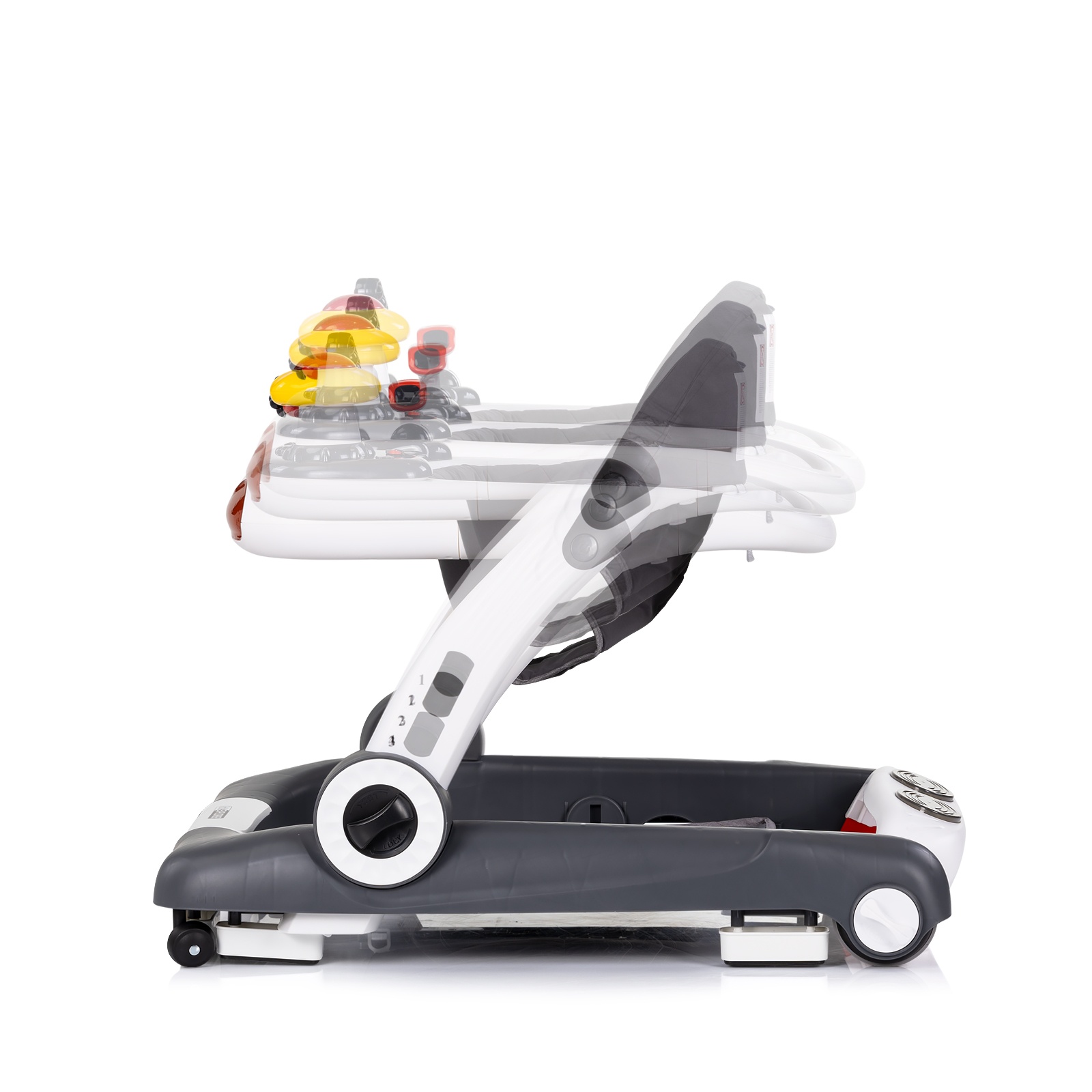 Бебешка проходилка 4 в 1 Chipolino Little Explorer, сива