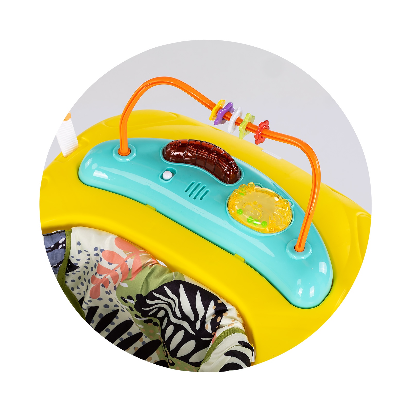 Активен център с подскачане Chipolino Jumpy Car, жълт