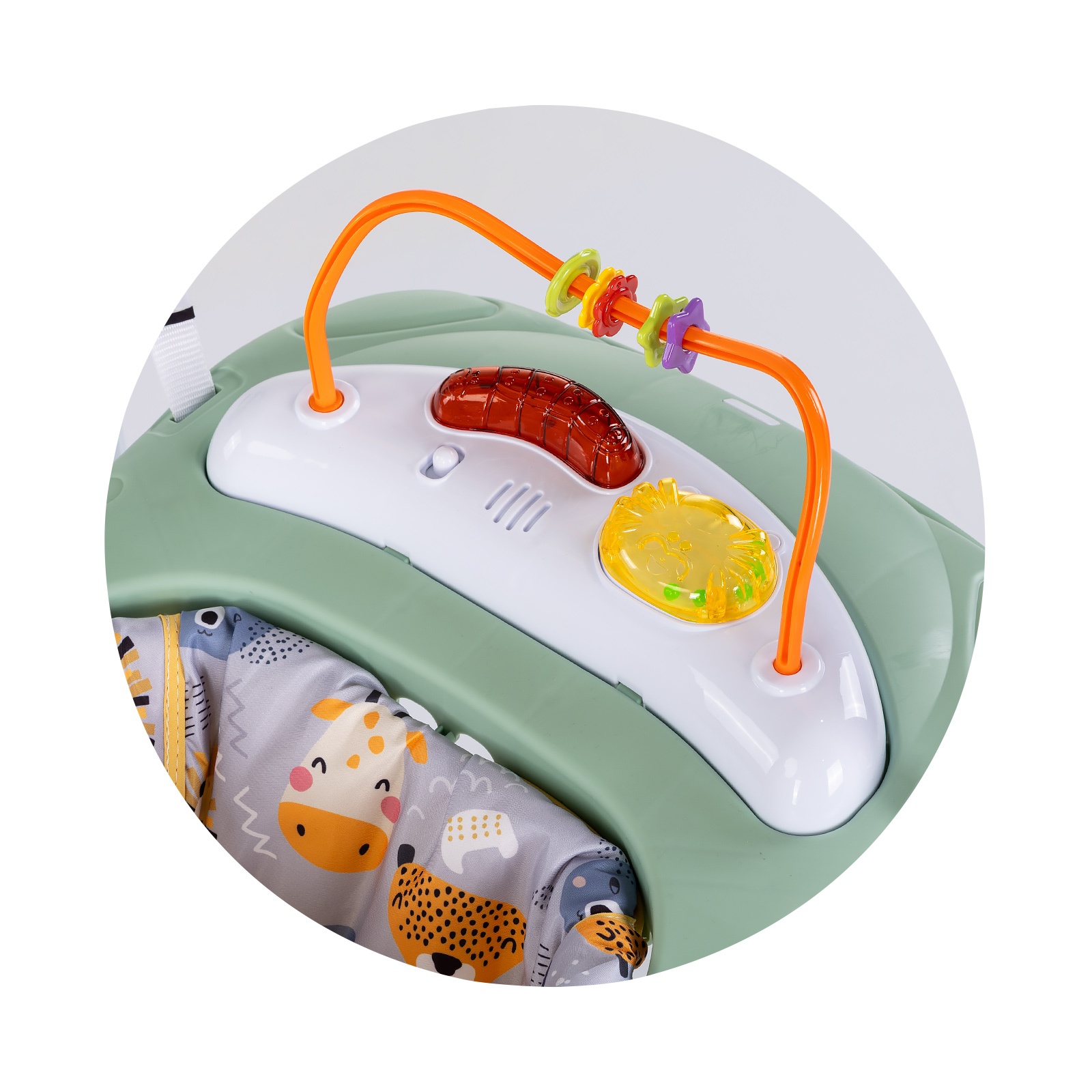 Активен център с подскачане Chipolino Jumpy Car, мента