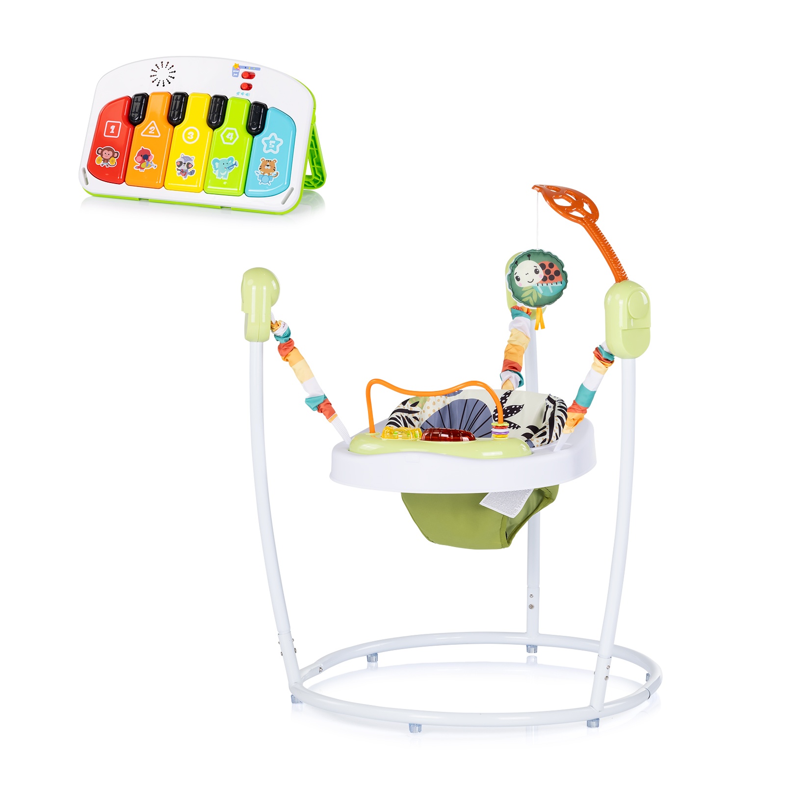 Активен център с подскачане Chipolino Jumpy Joy, зелен