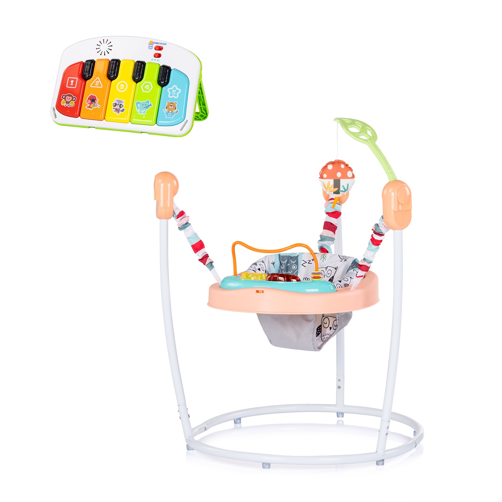 Активен център с подскачане Chipolino Jumpy Joy, розов