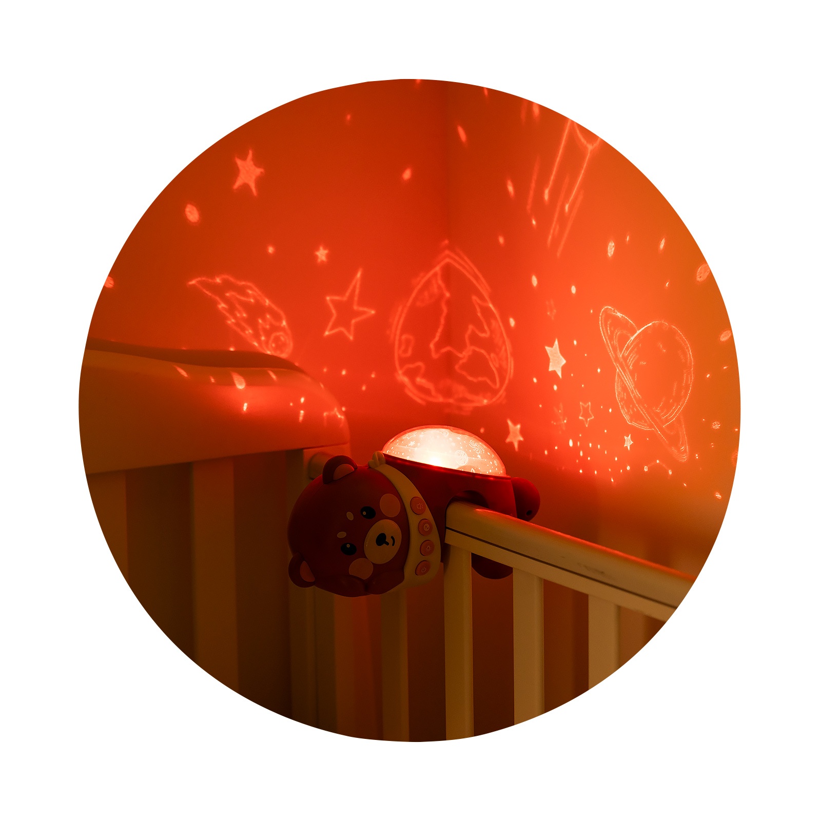 Играчка за легло с проектор Chipolino Мече