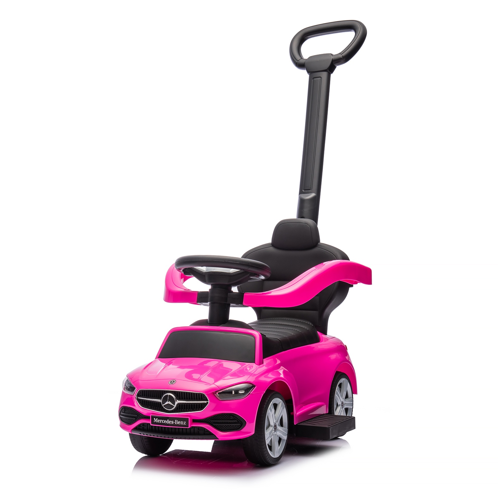 Кола за яздене с дръжка Chipolino Mercedes-Benz C-Class, розова