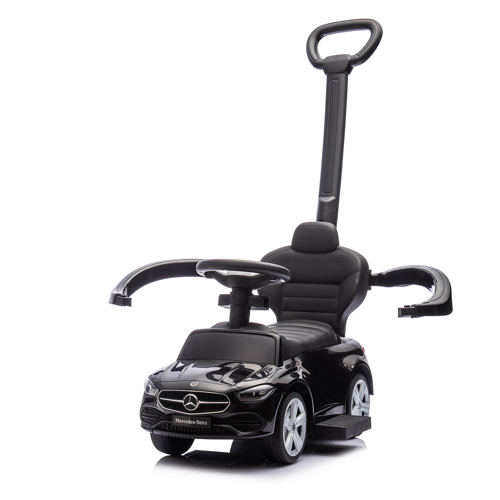 Кола за яздене с дръжка Chipolino Mercedes-Benz C-Class, черна