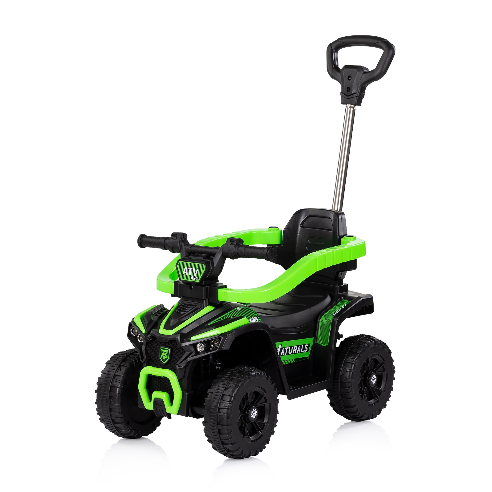 Кола за яздене с родителска дръжка Chipolino ATV, зелена