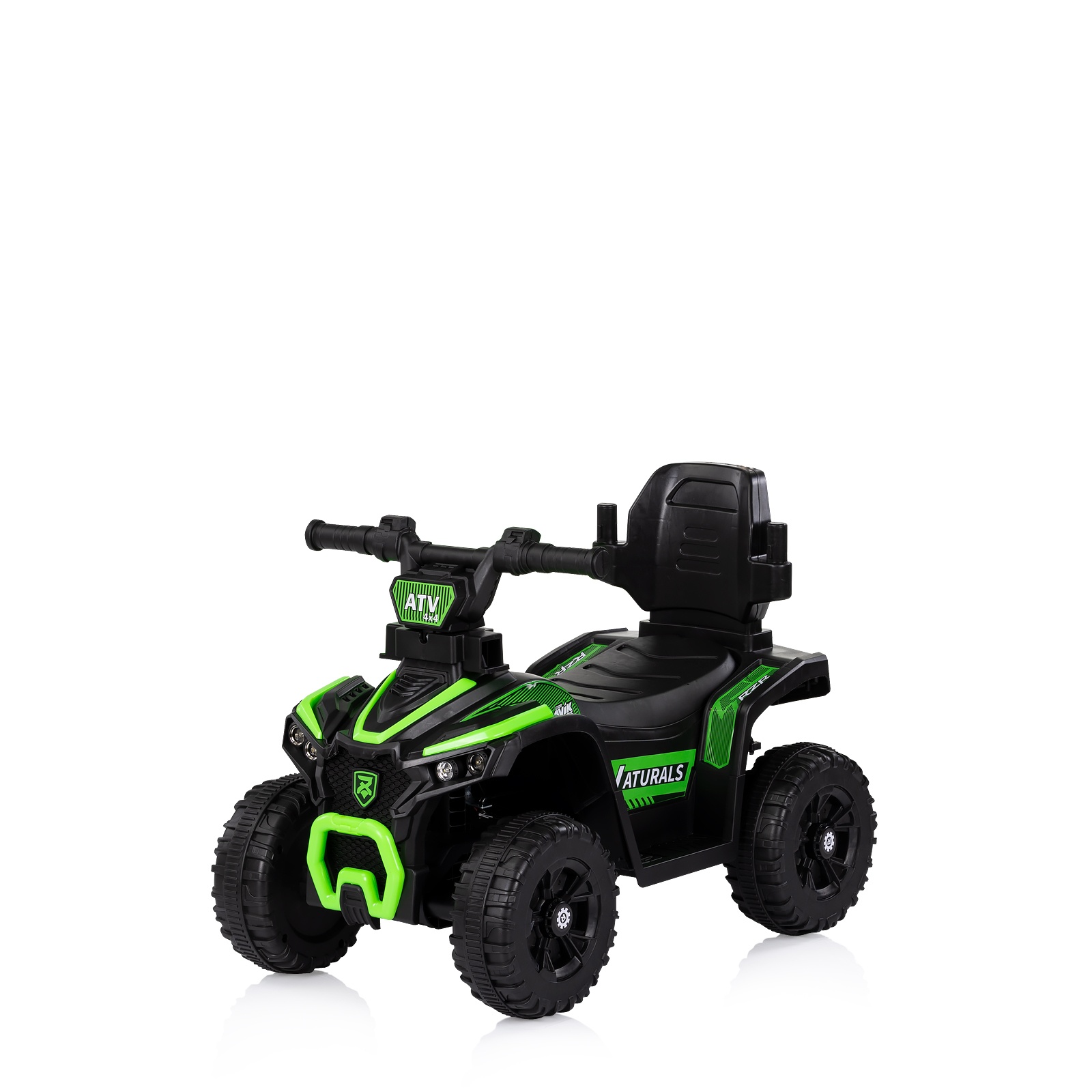 Кола за яздене с родителска дръжка Chipolino ATV, зелена