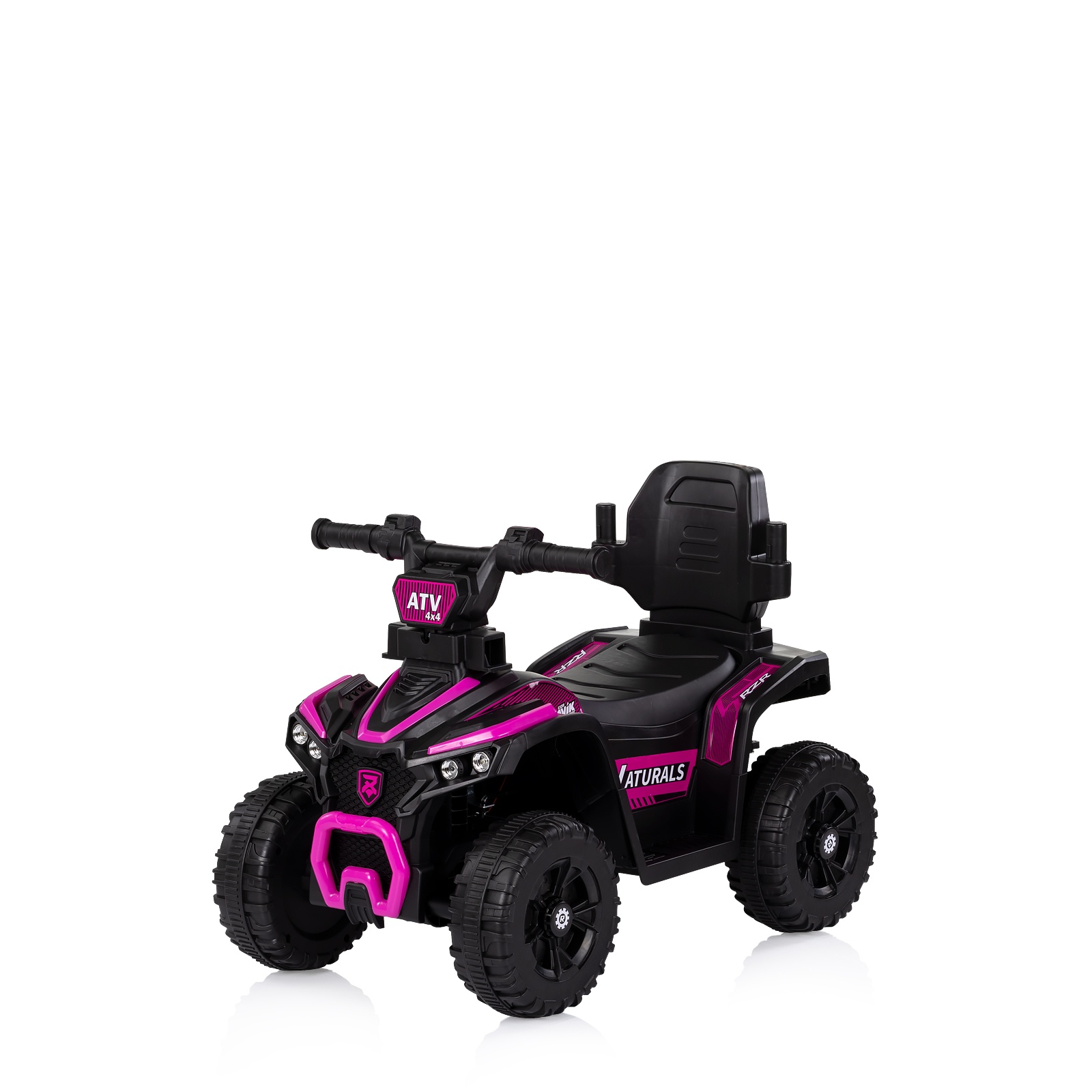 Кола за яздене с родителска дръжка Chipolino ATV, розова