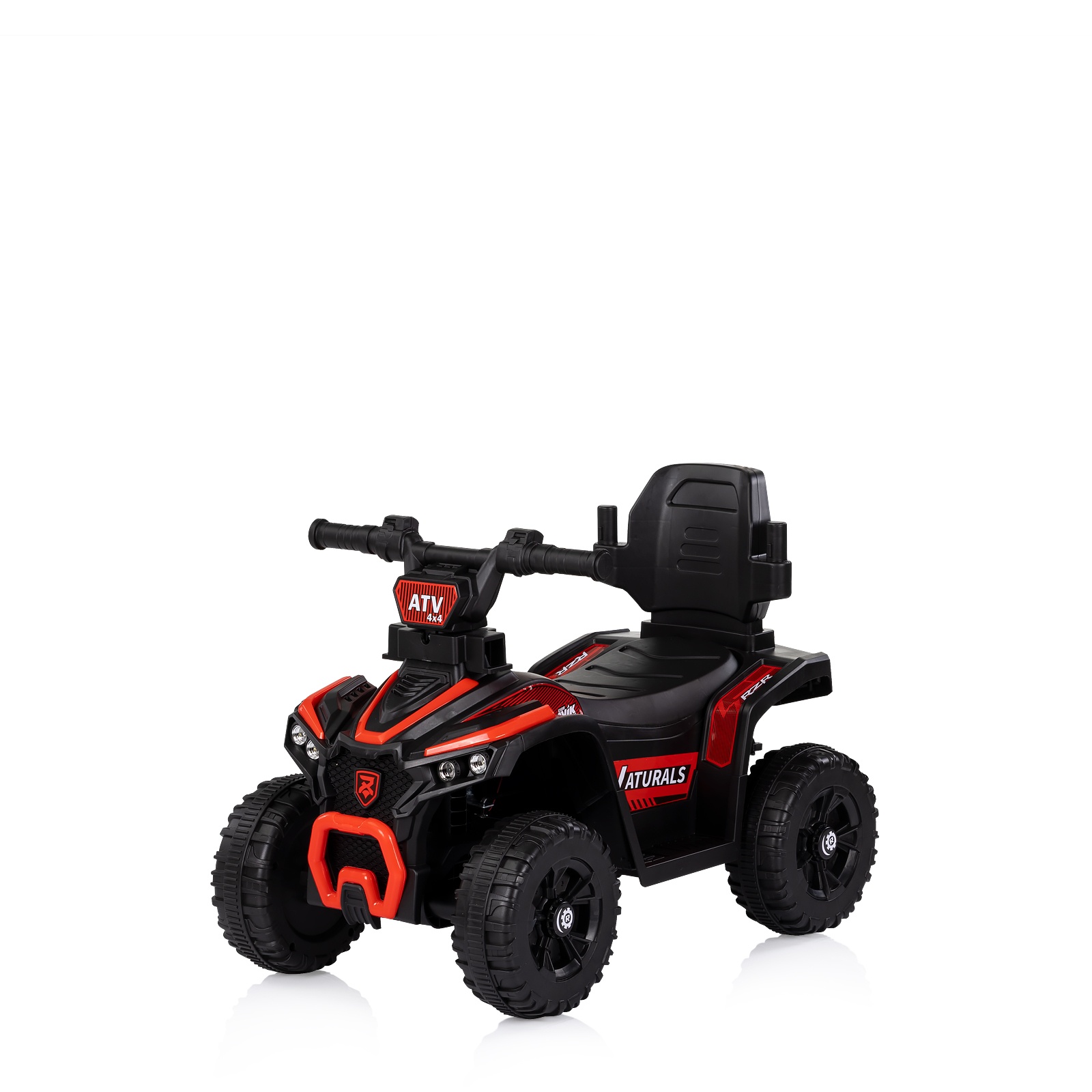 Кола за яздене с родителска дръжка Chipolino ATV, червена