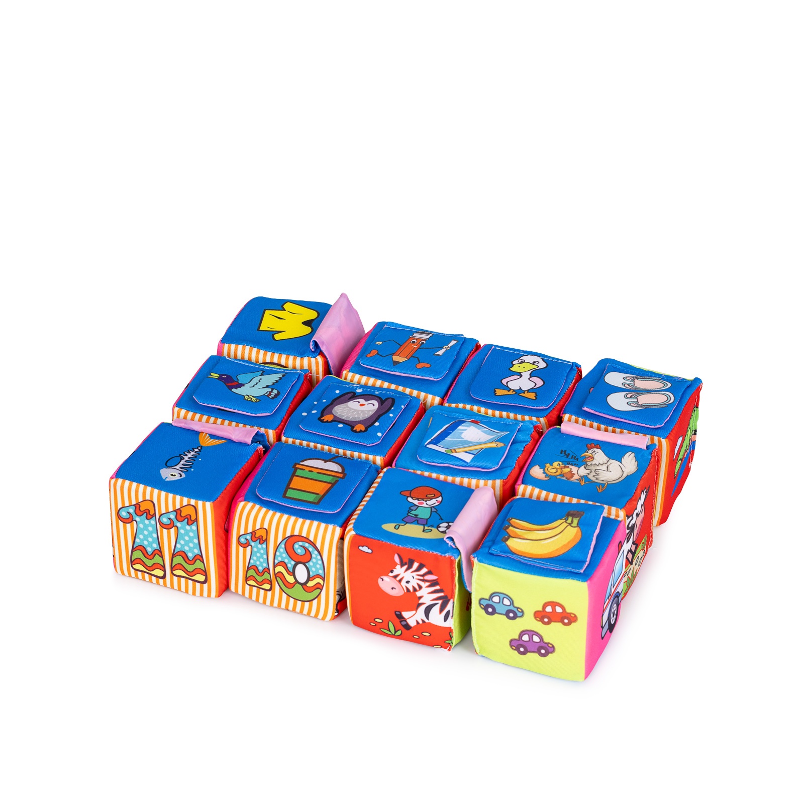 Меки кубчета за игра Chipolino, комплект 12 броя — снимка 4