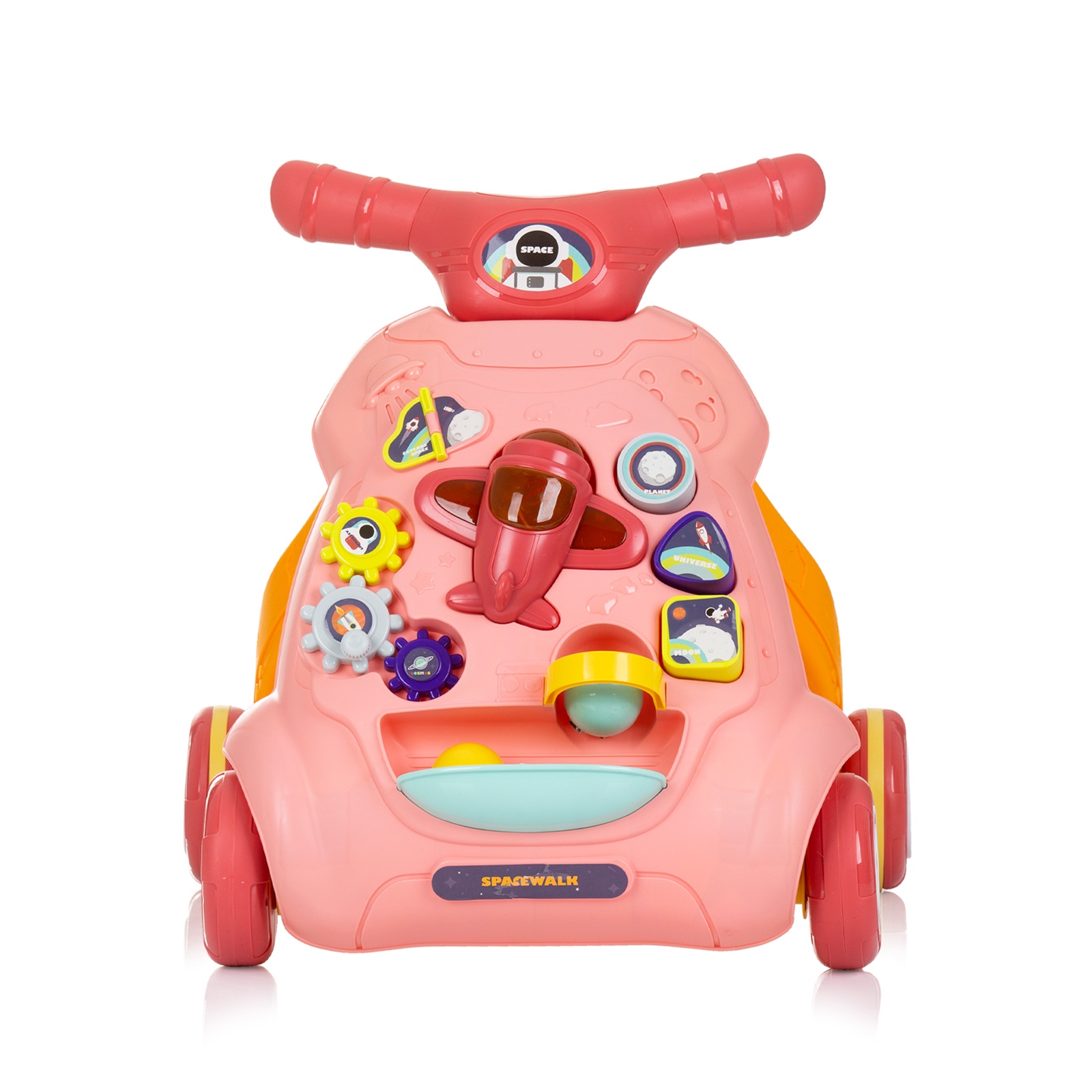 Музикална играчка за бутане Chipolino Самолетче, розова — снимка 3