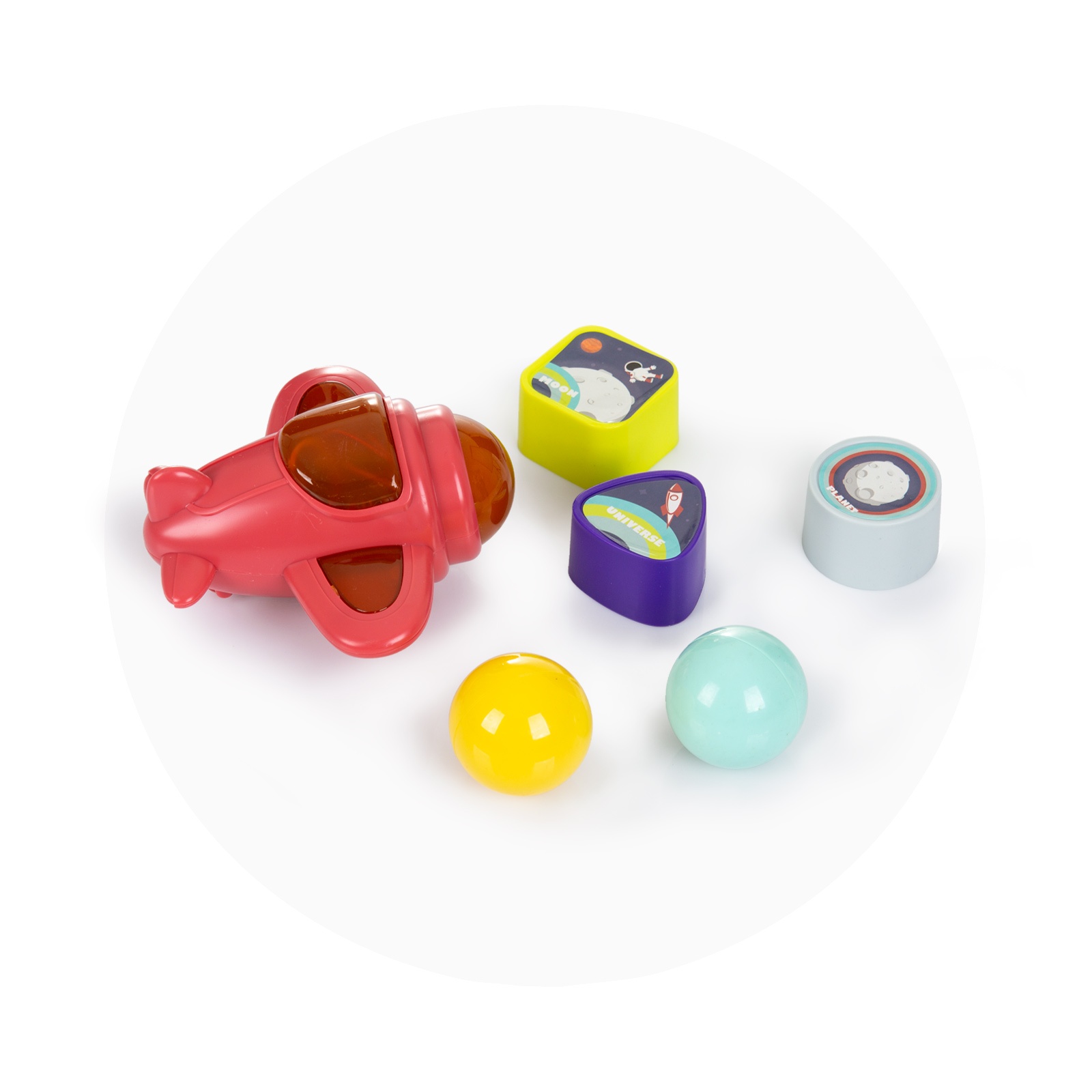 Музикална играчка за бутане Chipolino Самолетче, розова — снимка 4