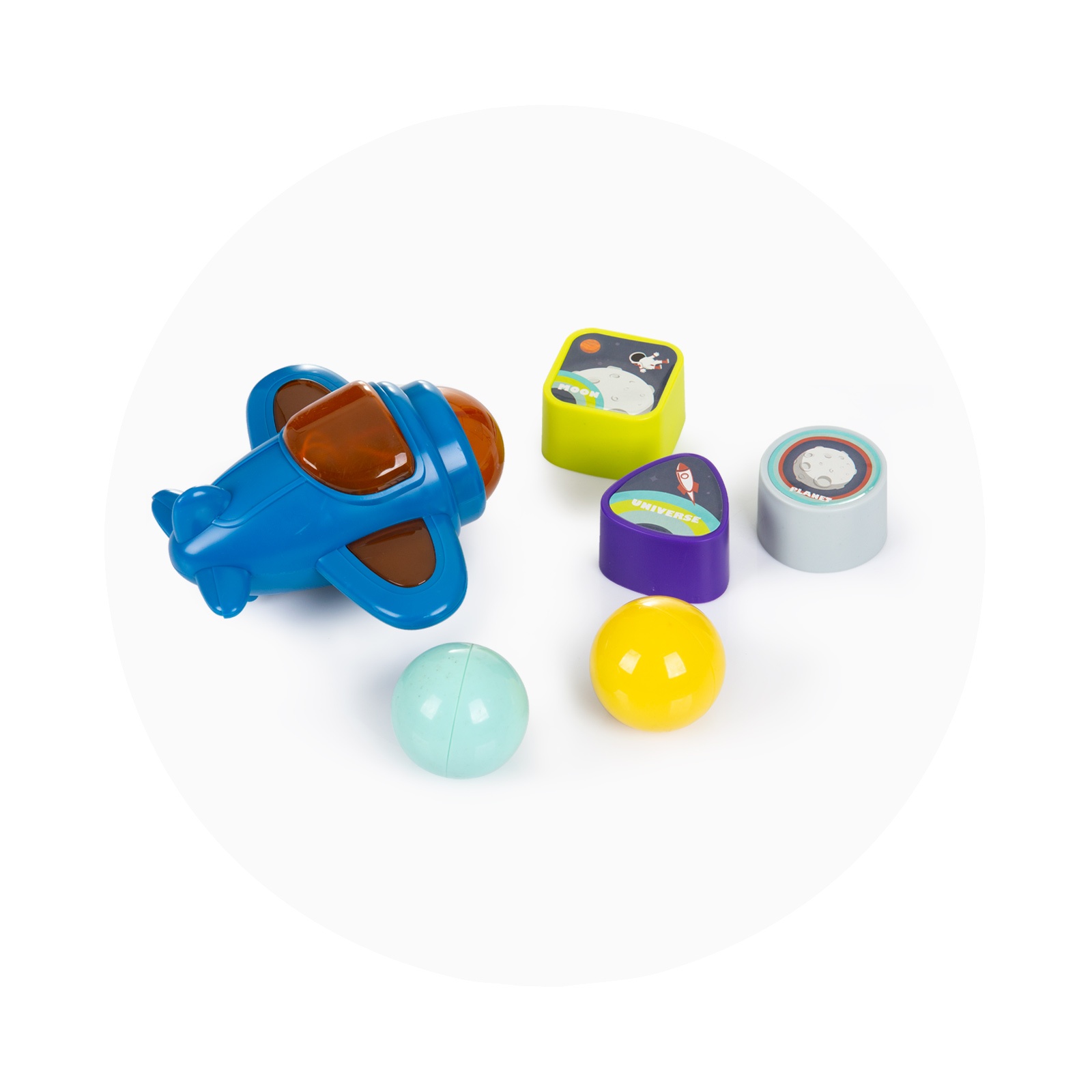 Музикална играчка за бутане Chipolino Самолетче, синя — снимка 4