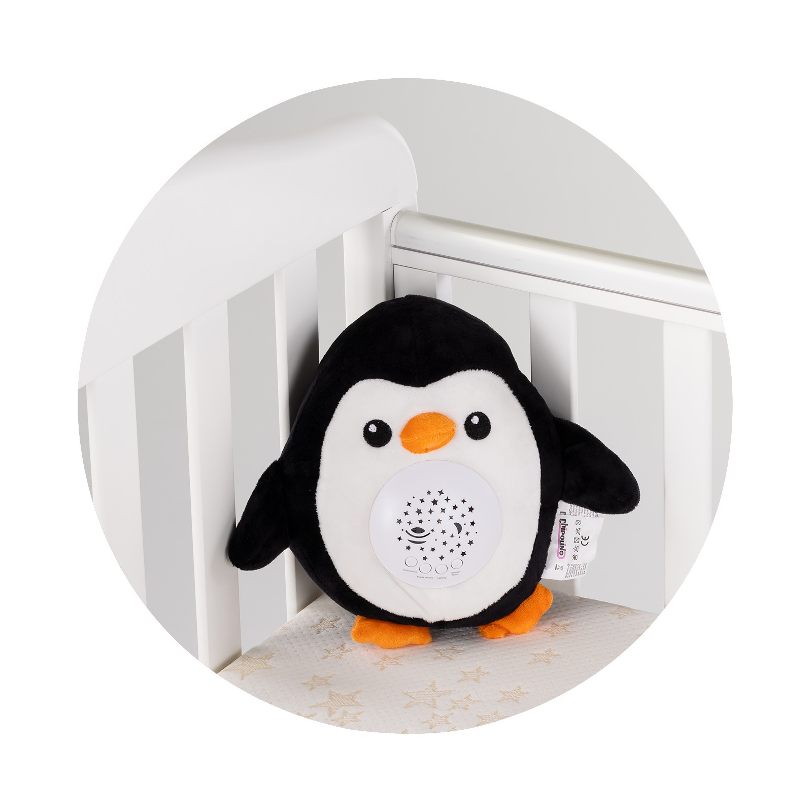 Плюшена играчка с проектор и музика Chipolino Малък пингвин — снимка 4