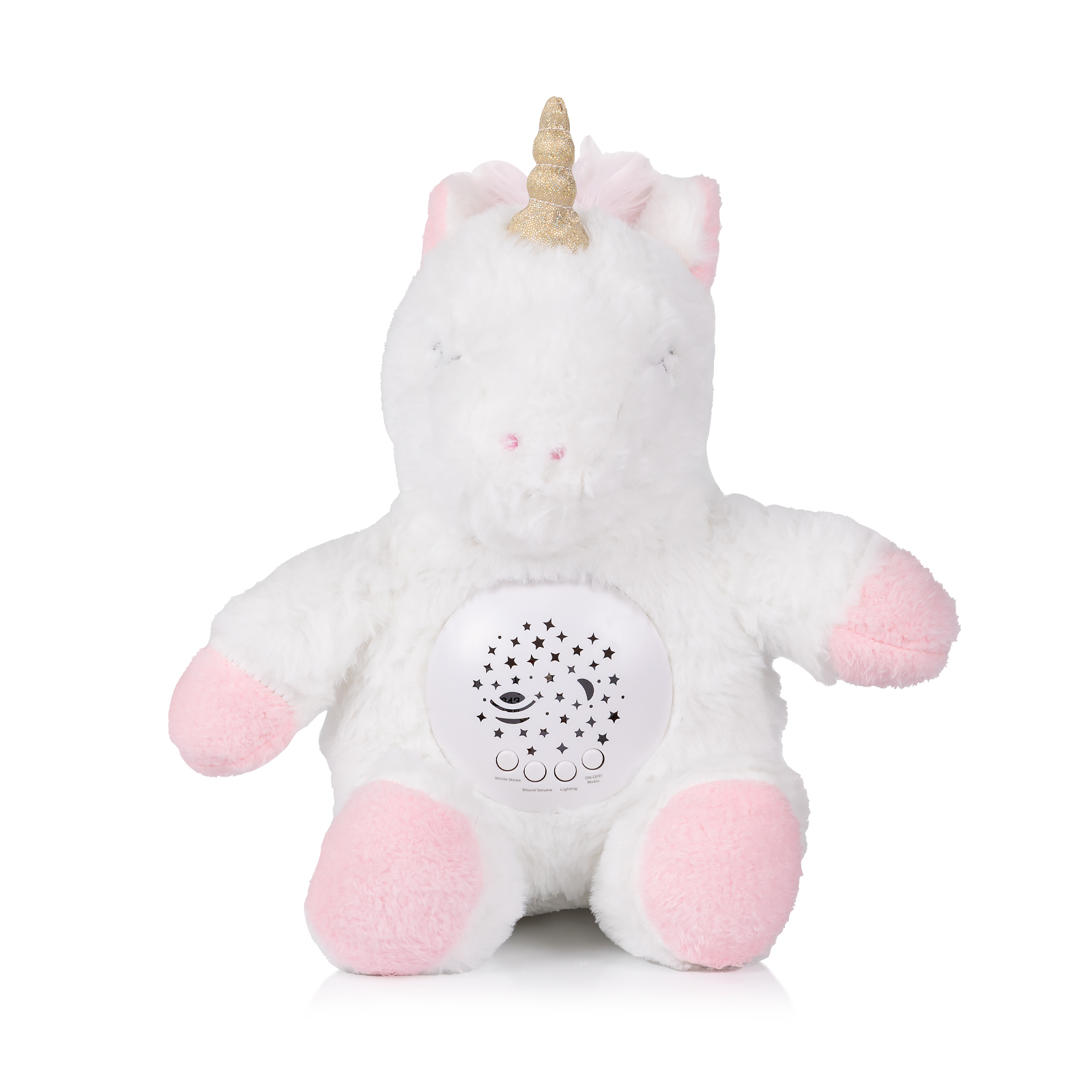 Плюшена играчка с проектор и музика Chipolino Малък еднорог
