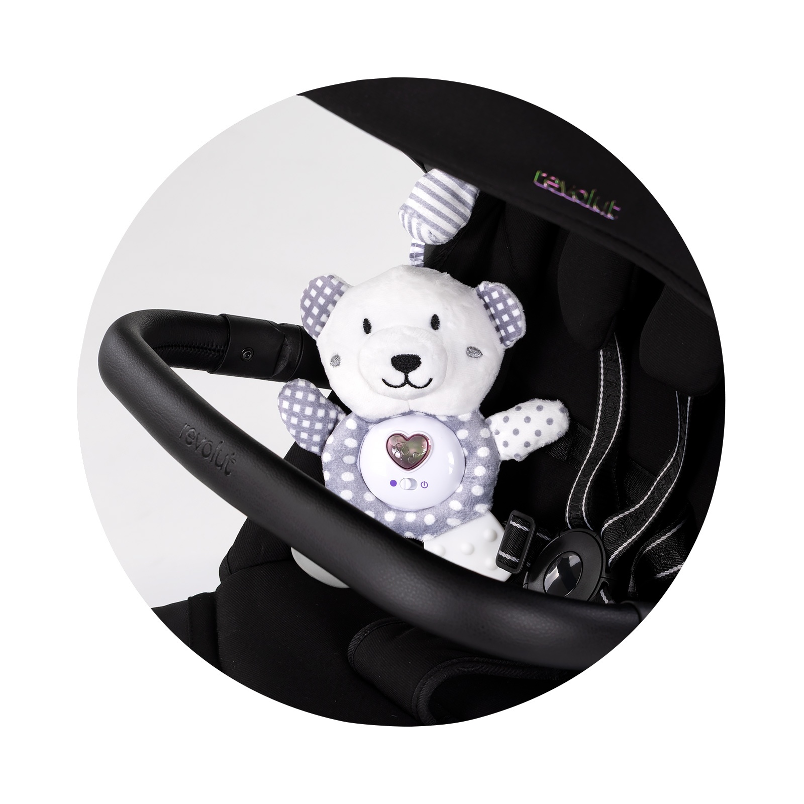 Плюшена играчка за количка и легло Chipolino Меченце — снимка 4
