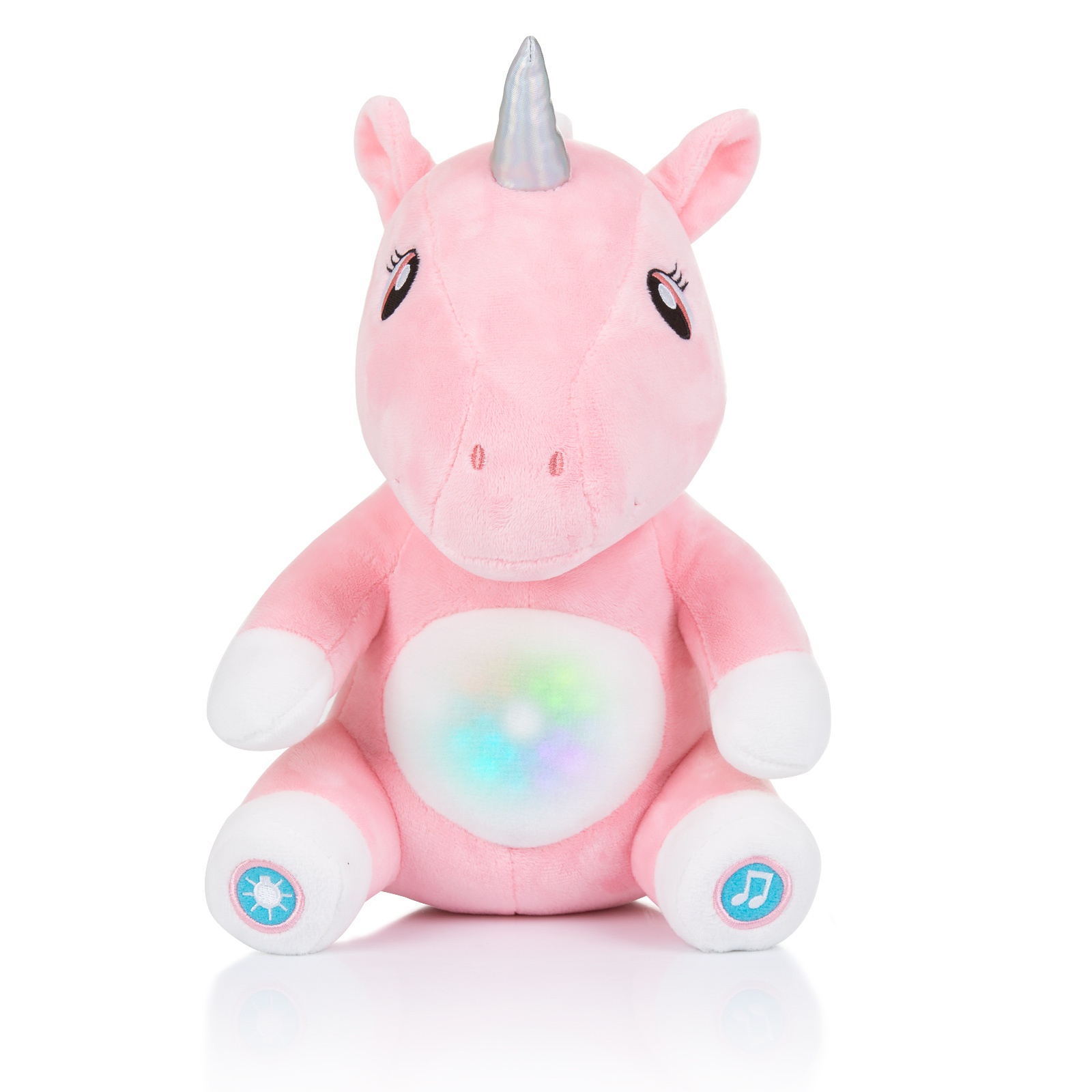 Плюшена играчка Chipolino Еднорог с музика и нощна лампа, розова