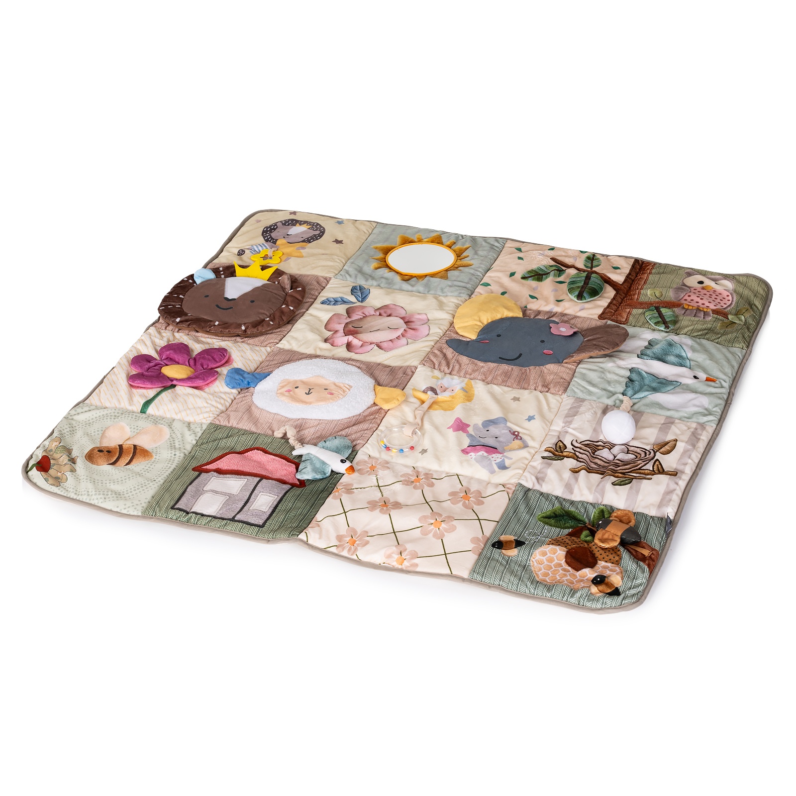 Постелка за гимнастика Chipolino Слонче 120 × 120 см