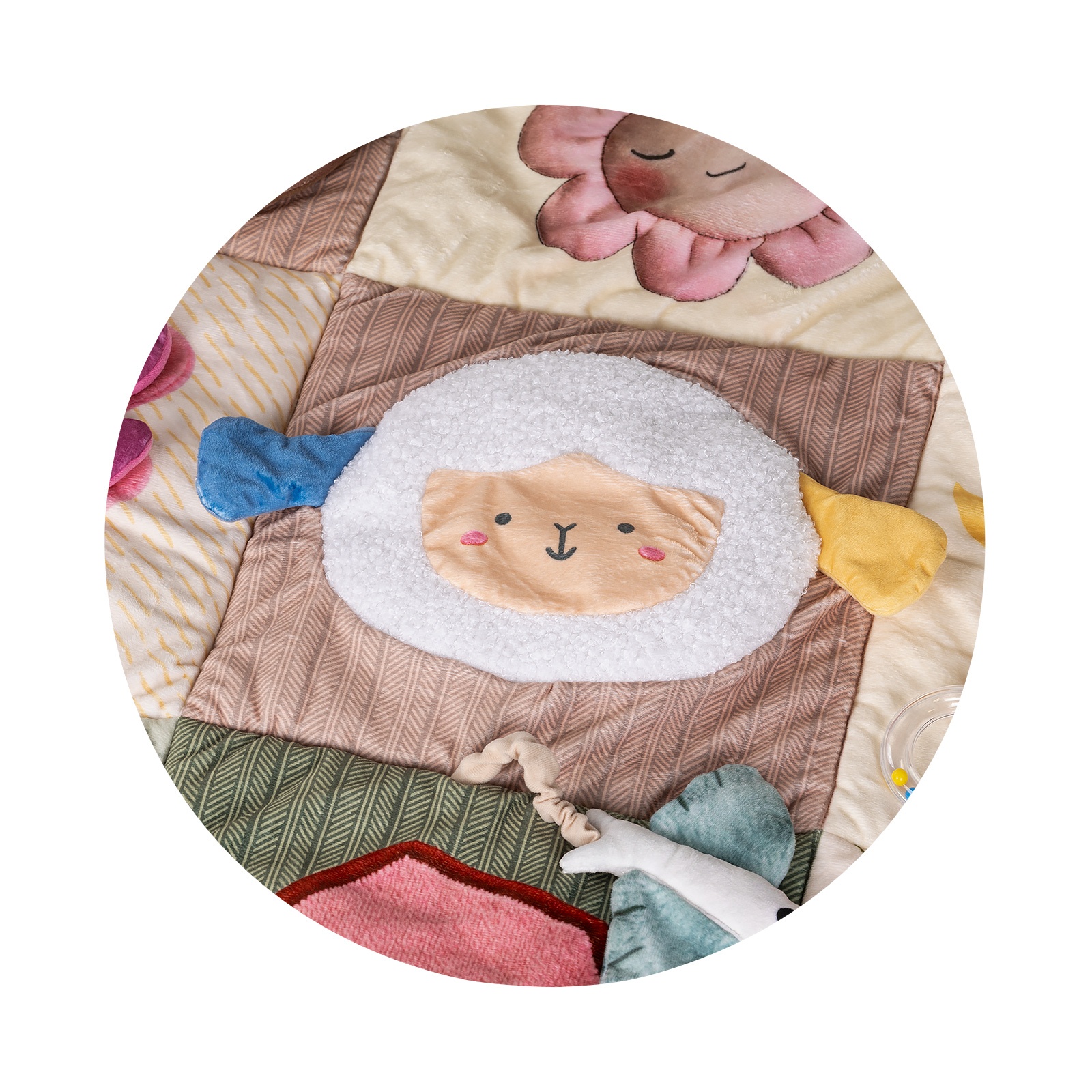 Постелка за гимнастика Chipolino Слонче 120 × 120 см