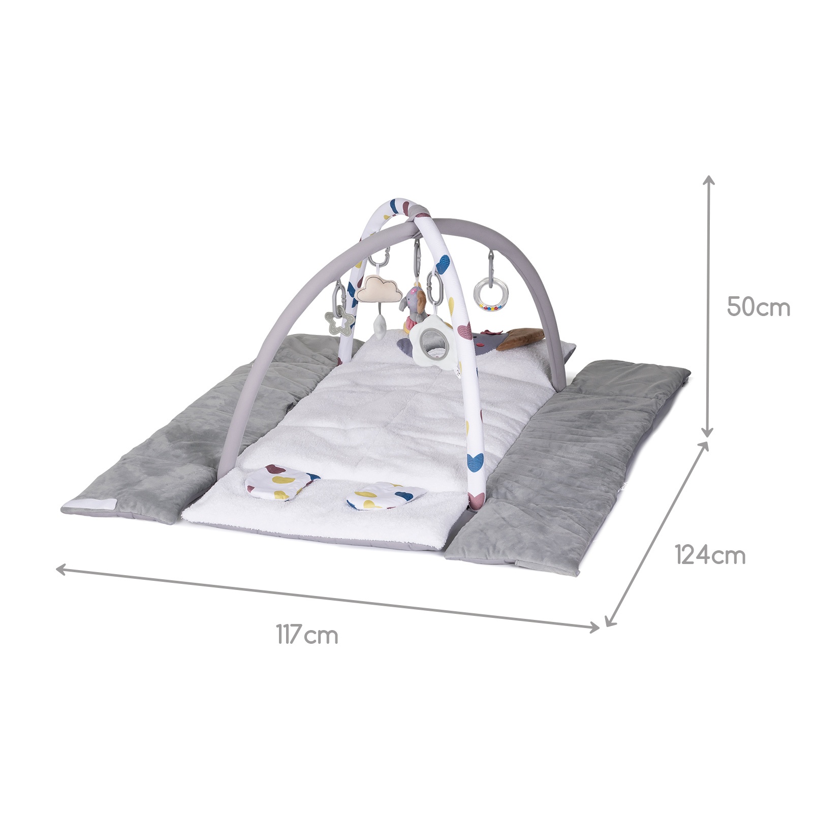 Постелка за гимнастика и гнездо 2 в 1 Chipolino Baby Nest, сива