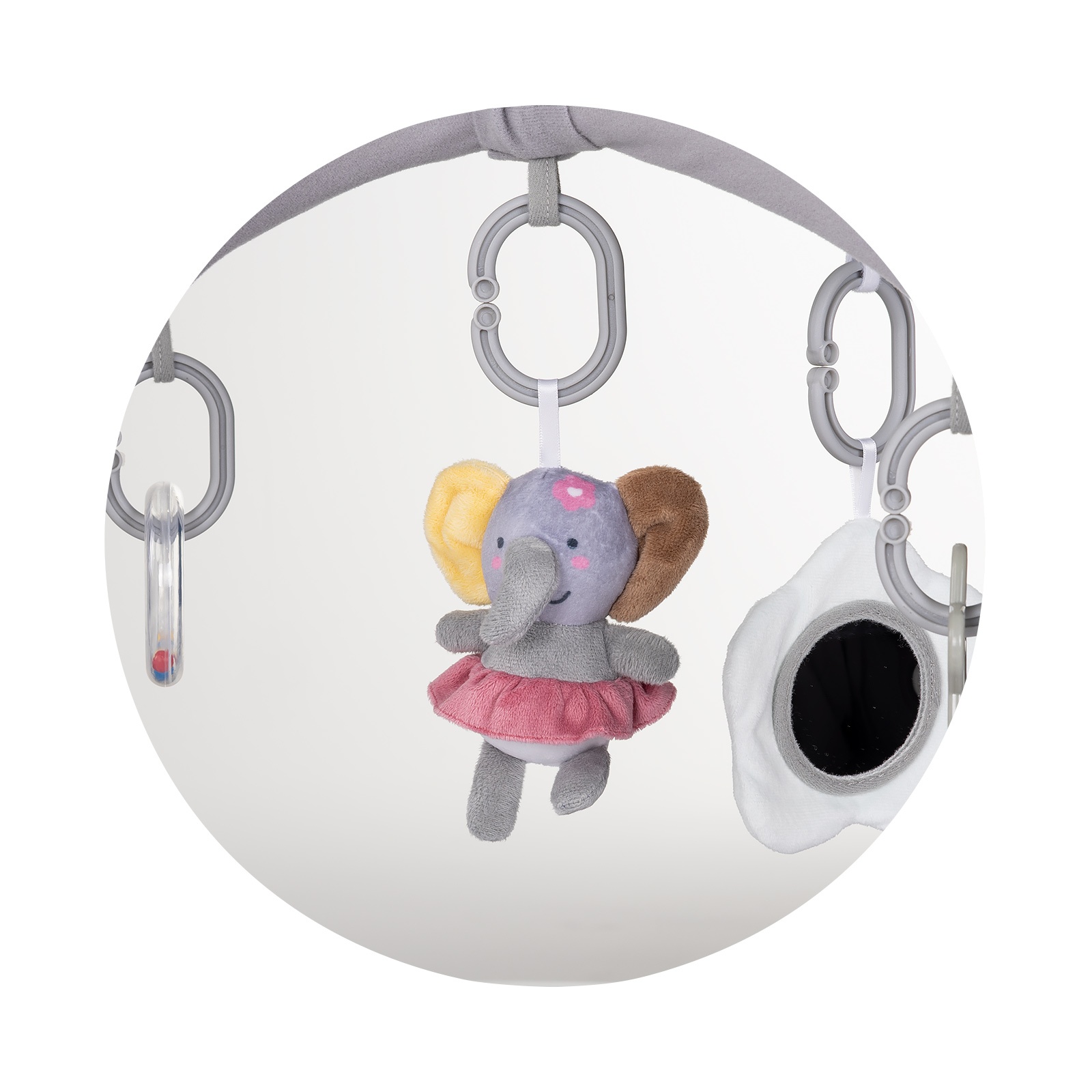 Постелка за гимнастика и гнездо 2 в 1 Chipolino Baby Nest, сива