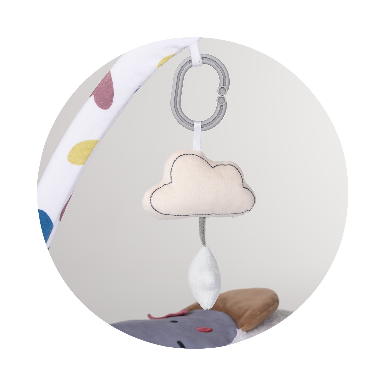 Постелка за гимнастика и гнездо 2 в 1 Chipolino Baby Nest, сива