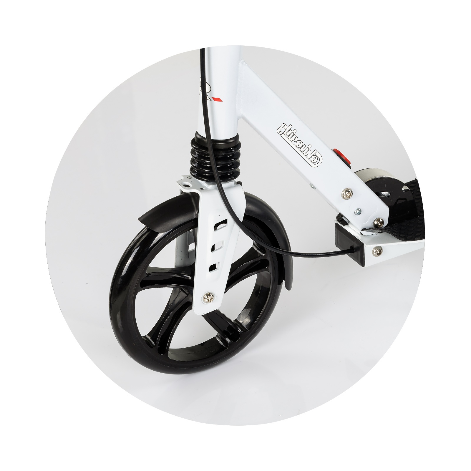 Сгъваема тротинетка Chipolino Rider до 100 кг, бяла