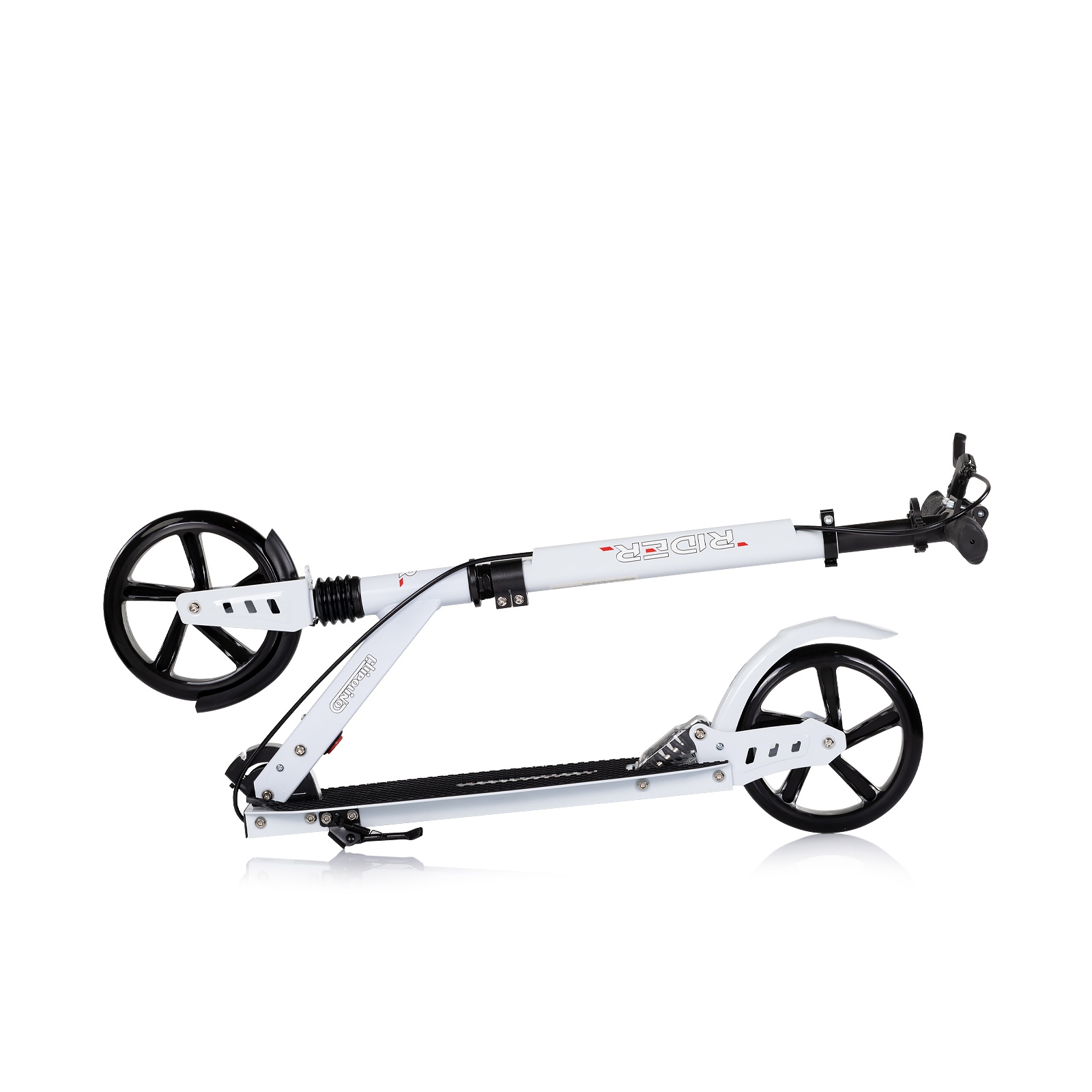 Сгъваема тротинетка Chipolino Rider до 100 кг, бяла