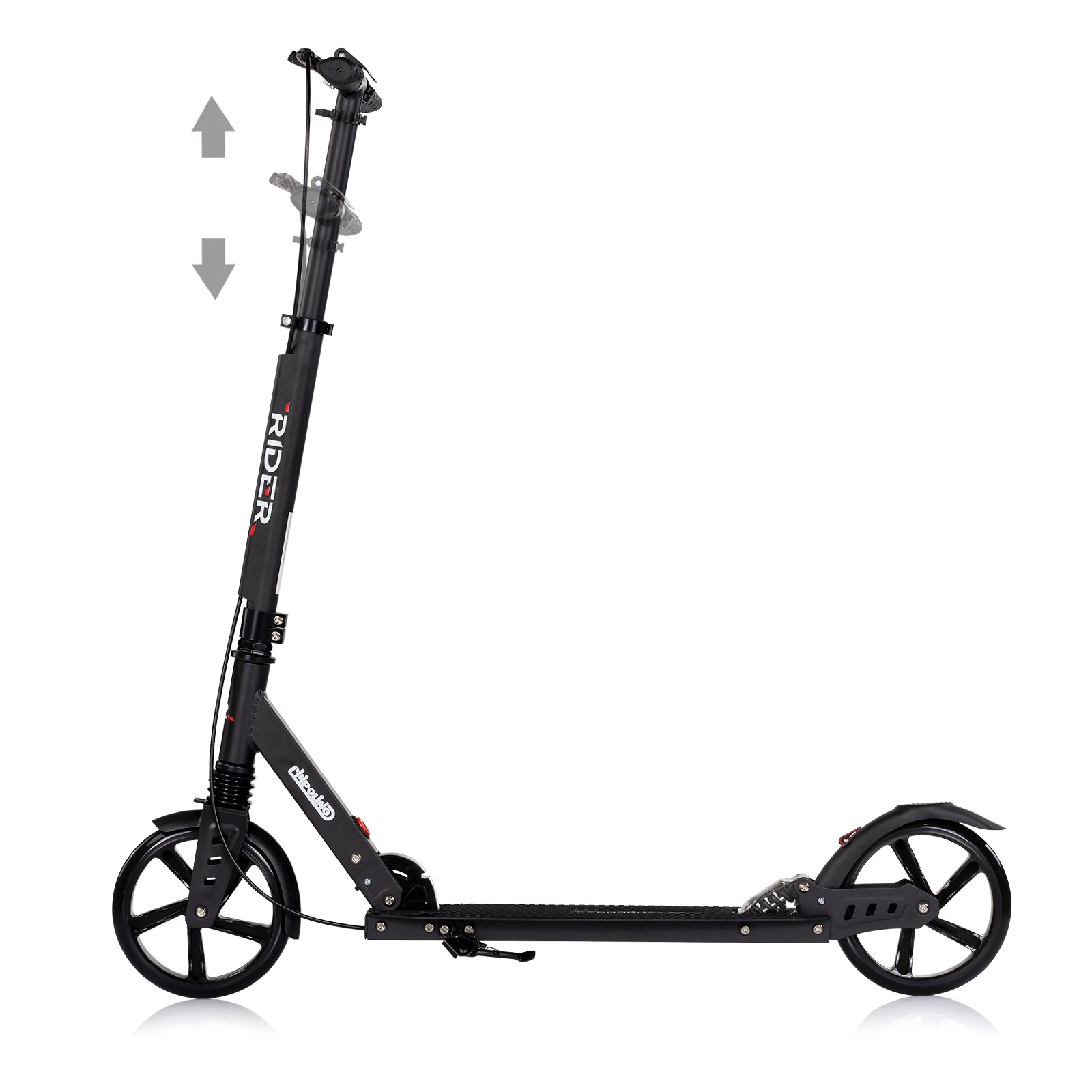 Сгъваема тротинетка Chipolino Rider до 100 кг, черна
