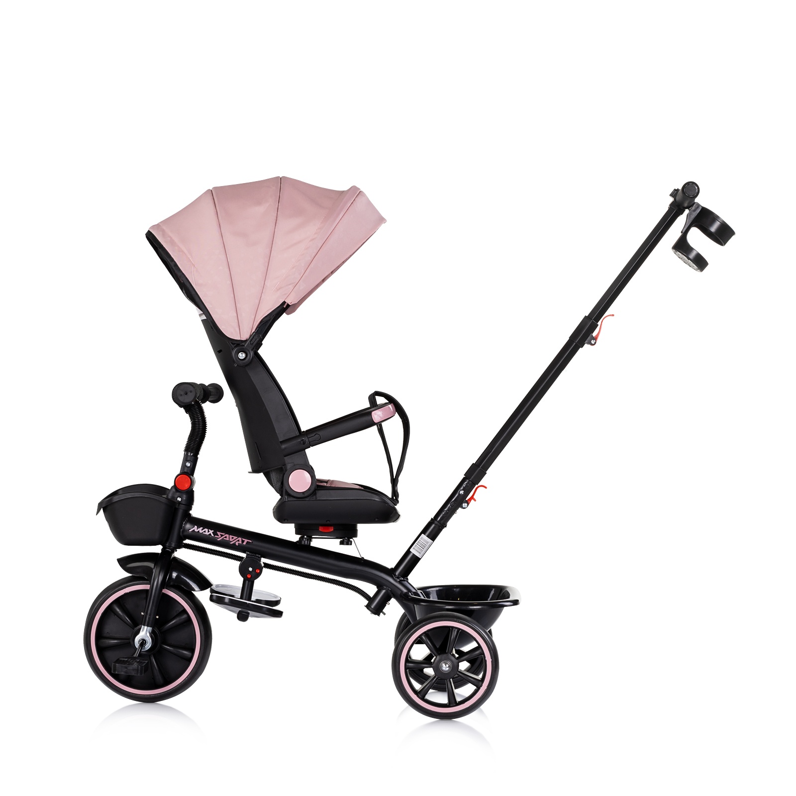 Триколка със сенник Chipolino Max Sport, розова пудра — снимка 6