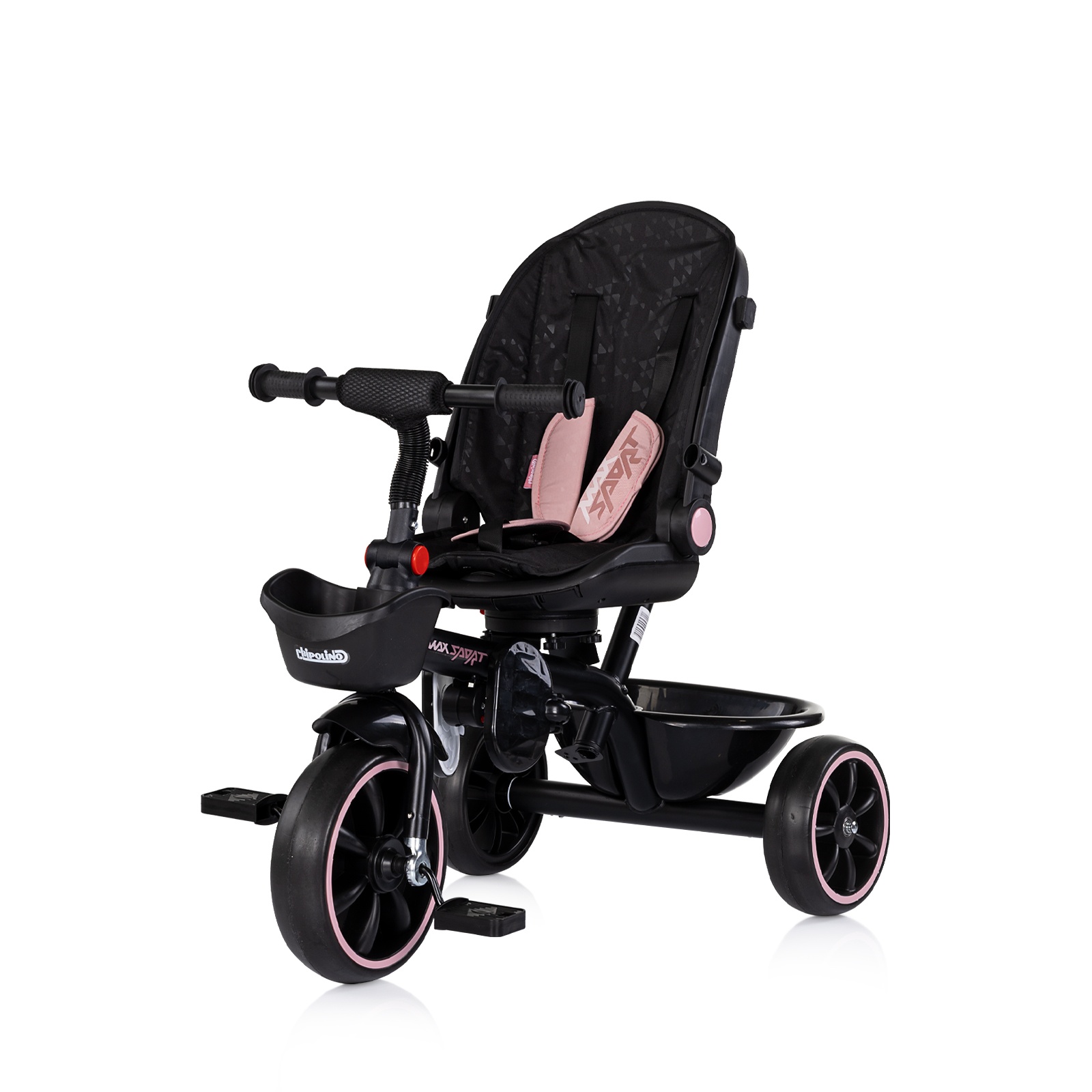 Триколка със сенник Chipolino Max Sport, розова пудра — снимка 8