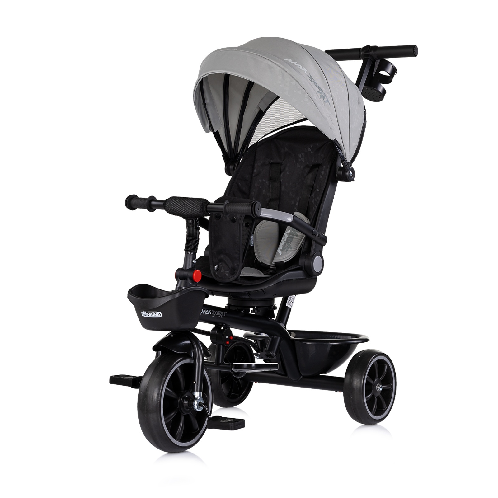 Триколка със сенник Chipolino Max Sport, сива